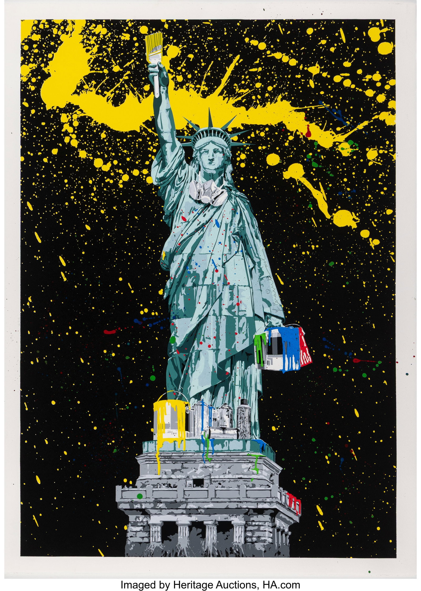 Mr. Brainwash (b. 1966) Liberty, 2010 Screenprin (1 of 2)