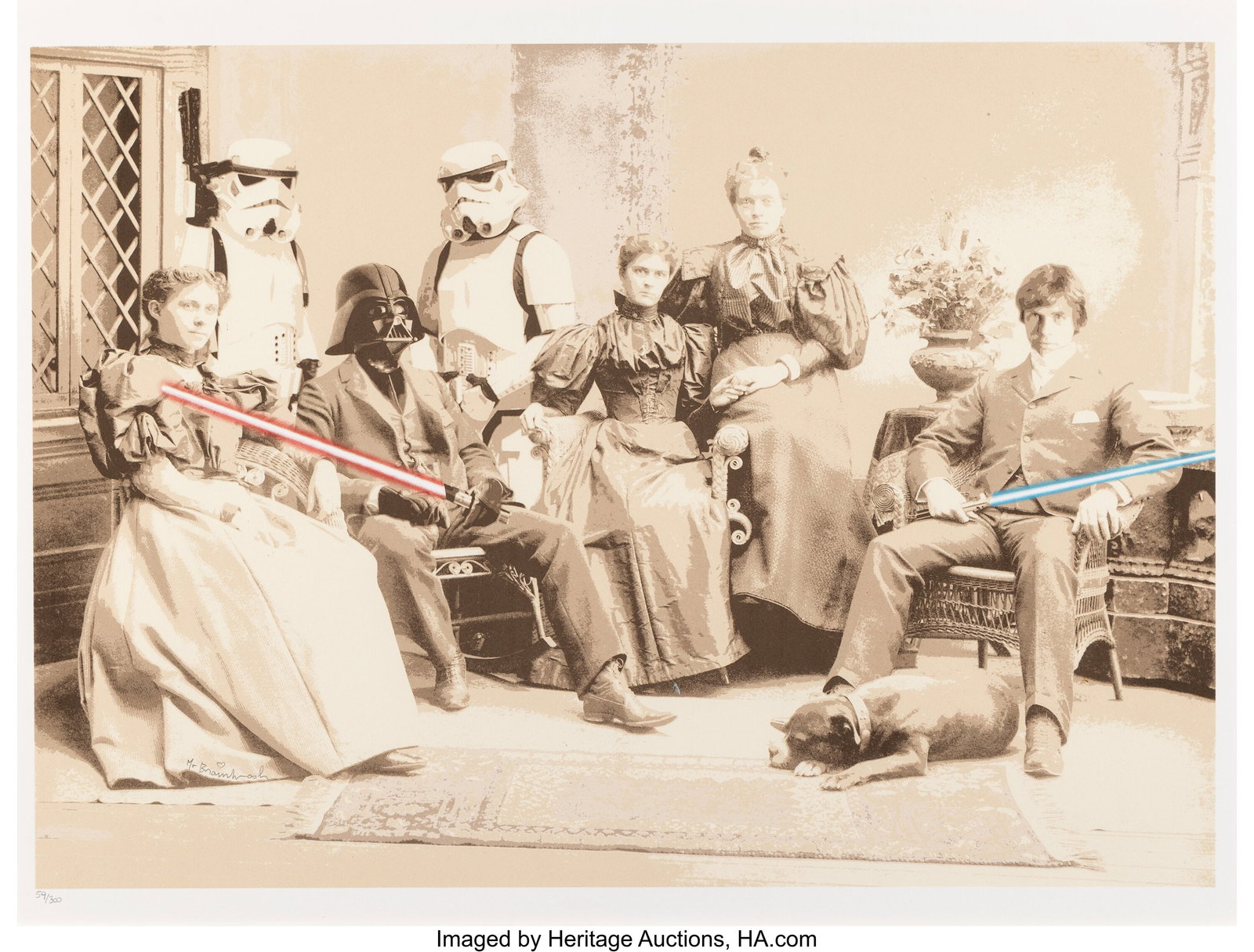 Mr. Brainwash (b. 1966) Star Wars Reunion, 2008 : Mr. Brainwash (b. 1966) Star Wars Reunion, 2008 Screenprint in colors on Archival Art paper 22-1/2 x 30 inches (57.1 x 76.2 cm) (sheet&rp