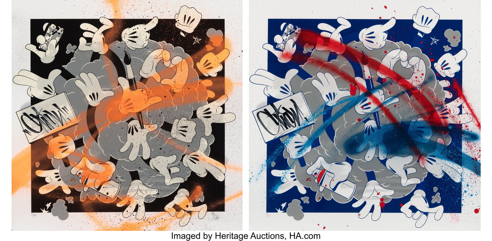 OG Slick (b. 1967) Fight Club (2 Works), 2019 Ha (1 of 3)