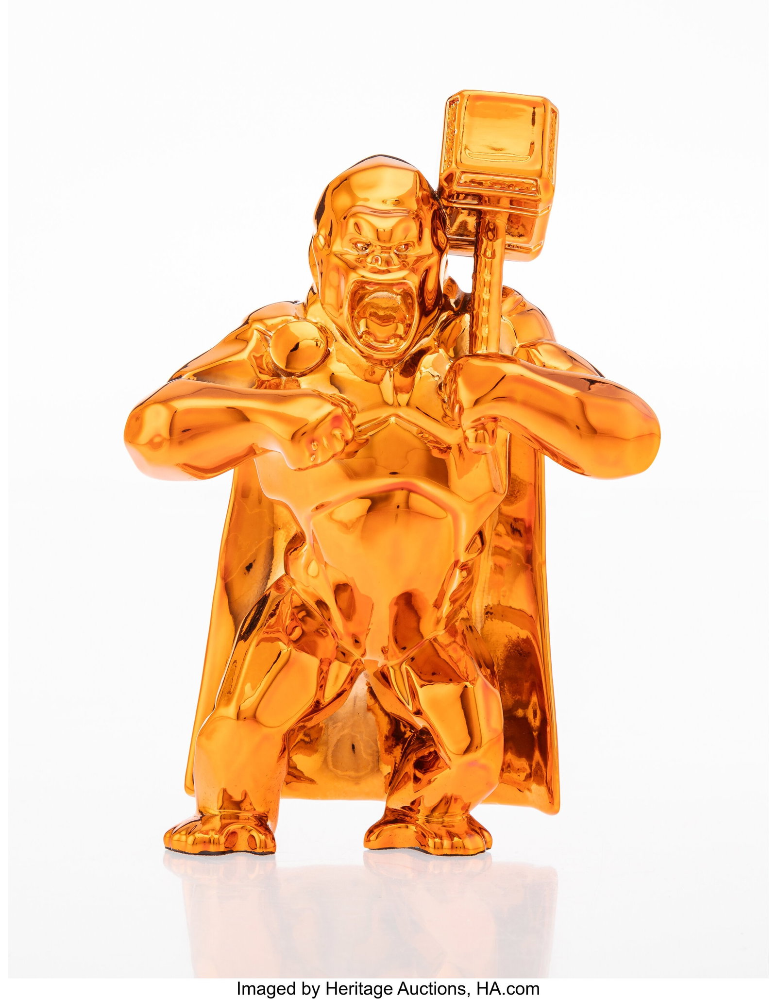 Richard Orlinski (b. 1966) Kong Hammer (Orange), (1 of 2)