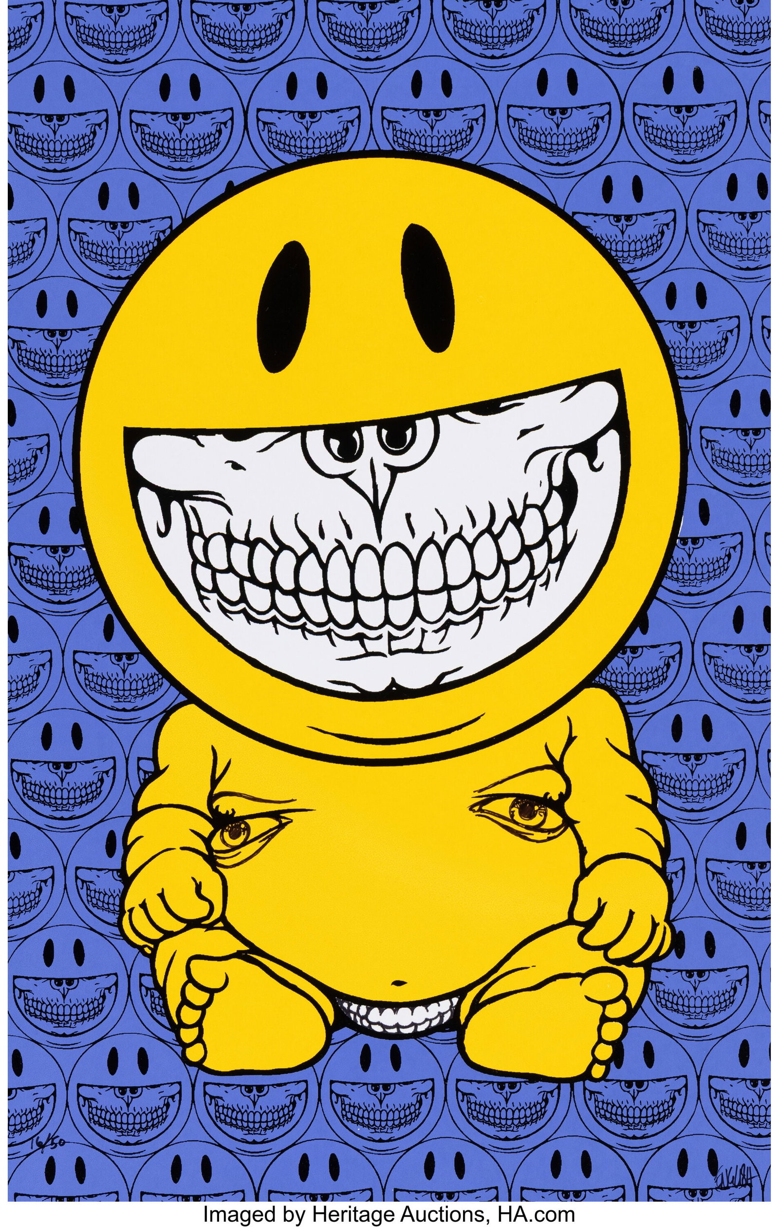 Ron English (b. 1959) Grinnie, 2017 Screen print: Ron English (b. 1959) Grinnie, 2017 Screen print on paper 17 x 10-7/8 inches (43.2 x 27.6 cm) (sheet) Ed. 16/50 Signed and numbe