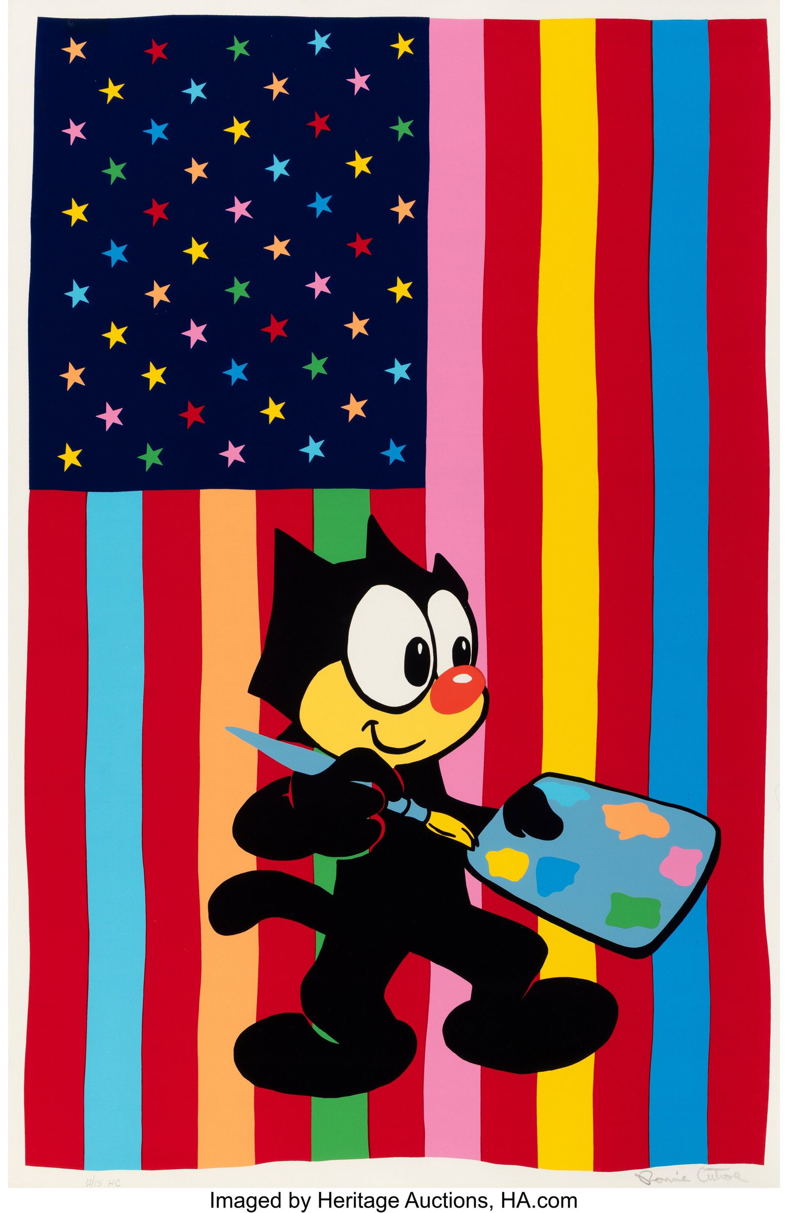 Ronnie Cutrone (1948-2013) Felix and Flag, 1988  (1 of 1)