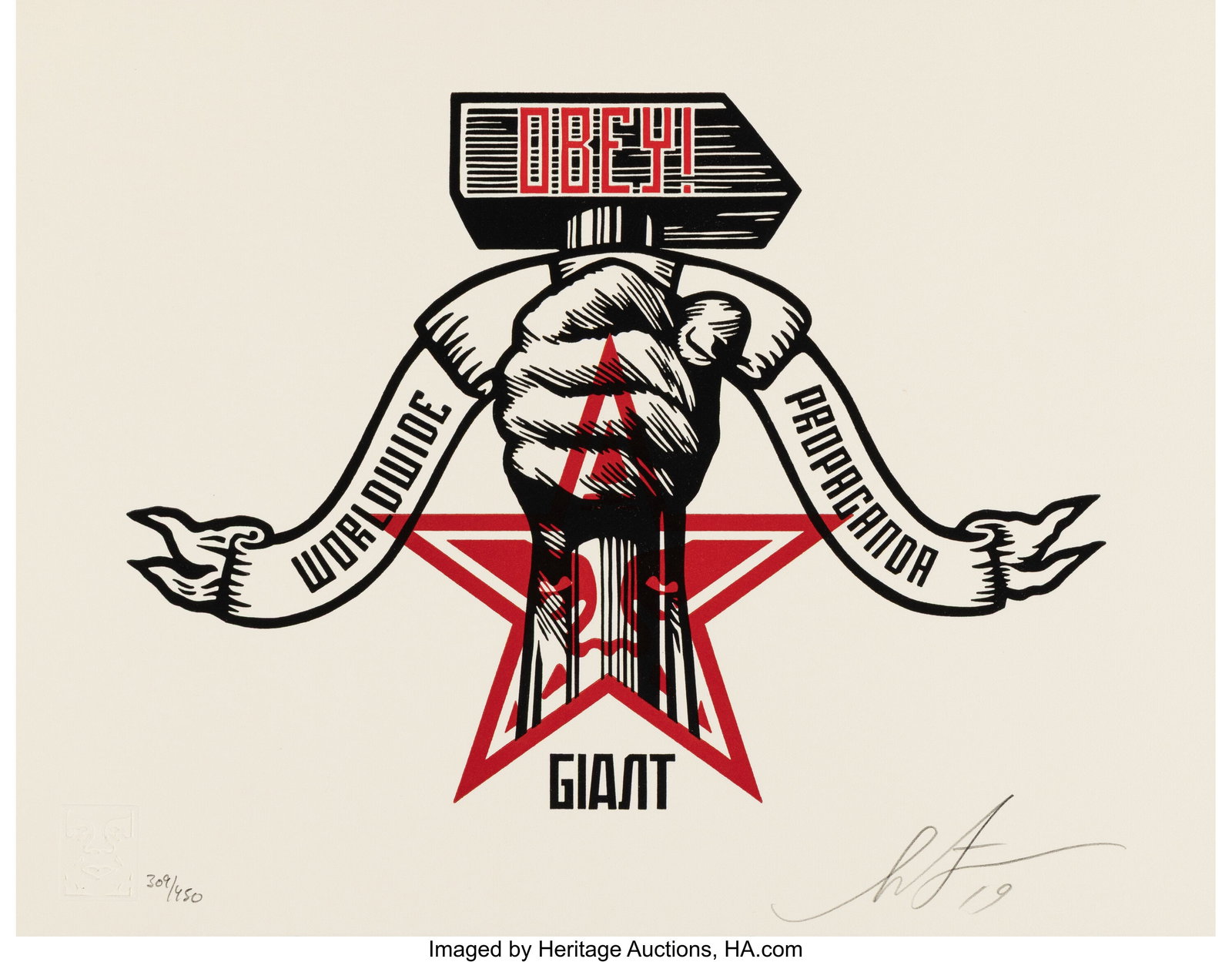 Shepard Fairey (b. 1970) Hammer and Fist, 2019 L (1 of 2)