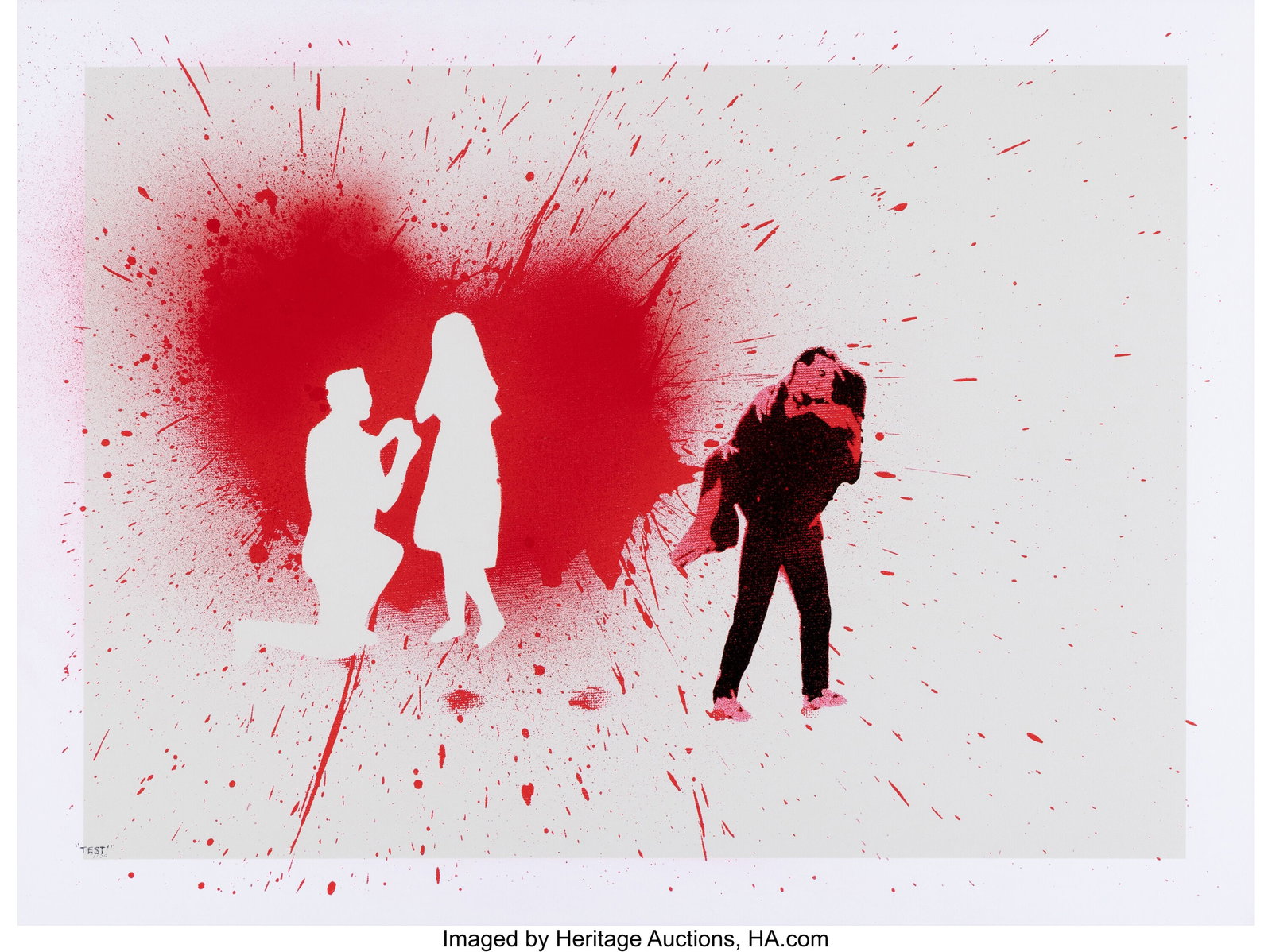 TABBY (20th Century) When Love Hits You, 2015 Sc: TABBY (20th Century) When Love Hits You, 2015 Screenprint in colors on wove paper 18 x 24 inches (45.7 x 61 cm) (sheet) TEST Numbered in ink lower left HID03