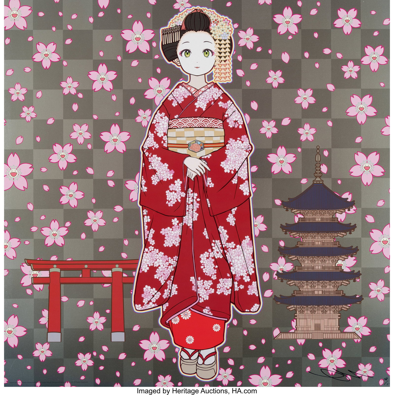 Takashi Murakami (b. 1962) Maiko of Kyoto, Cherr (1 of 1)