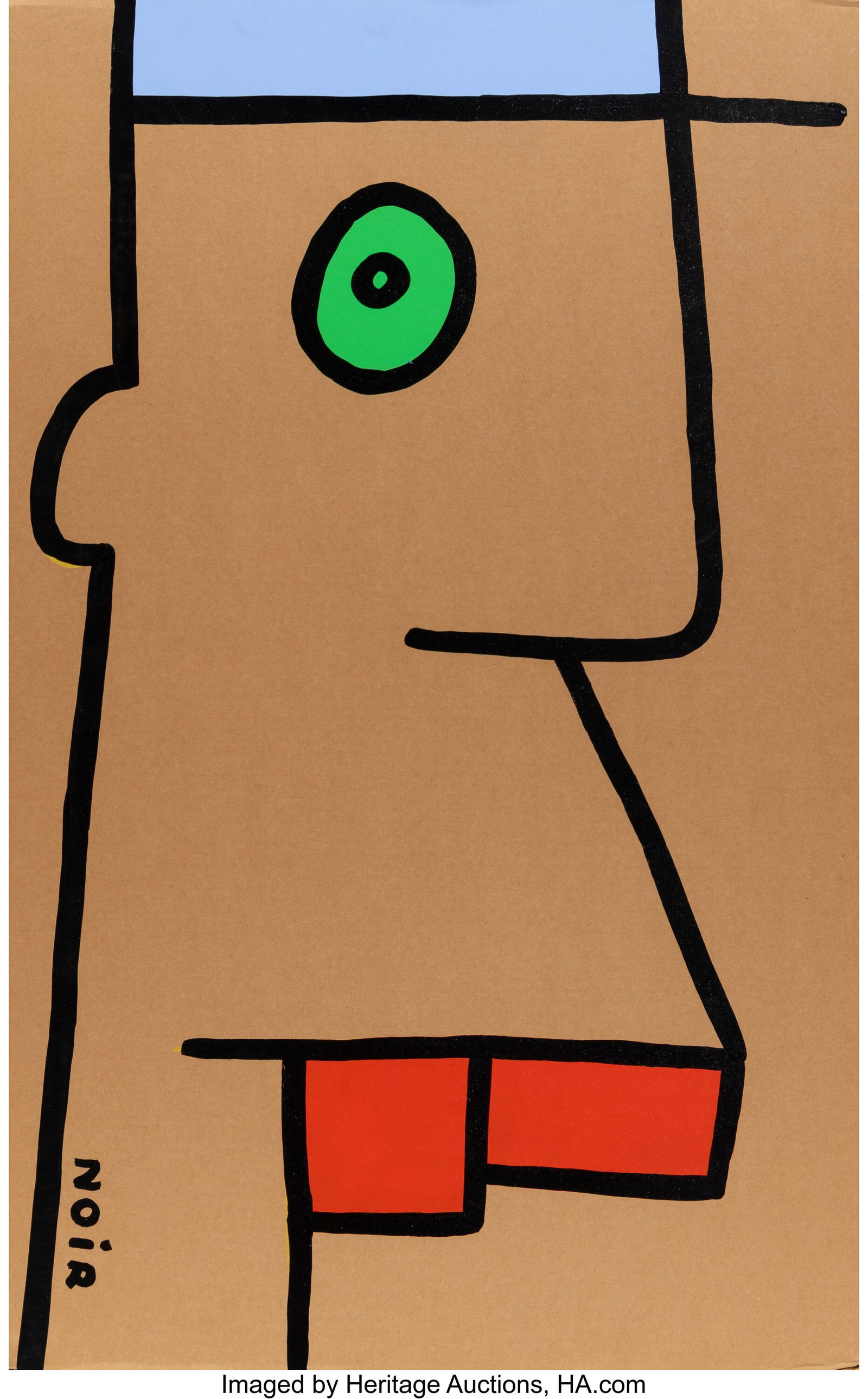 Thierry Noir (b. 1958) My Dentist Gives Me Some : Thierry Noir (b. 1958) My Dentist Gives Me Some Good Advice. Keep Smiling Everyday And You Will See The Difference, 2017 Acrylic on cardboard 31-1/2 x 19-5/8 inch