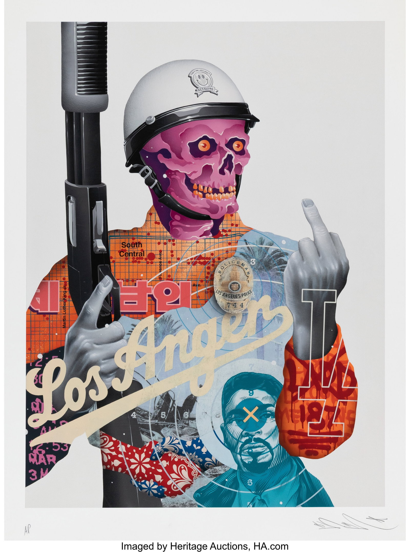Tristan Eaton (b. 1978) Los Anger, 2017 Giclée : Tristan Eaton (b. 1978) Los Anger, 2017 Giclée on cotton rag paper 24 x 18 inches (61.0 x 45.7 cm) (sheet) Artist Proof Signed and editi