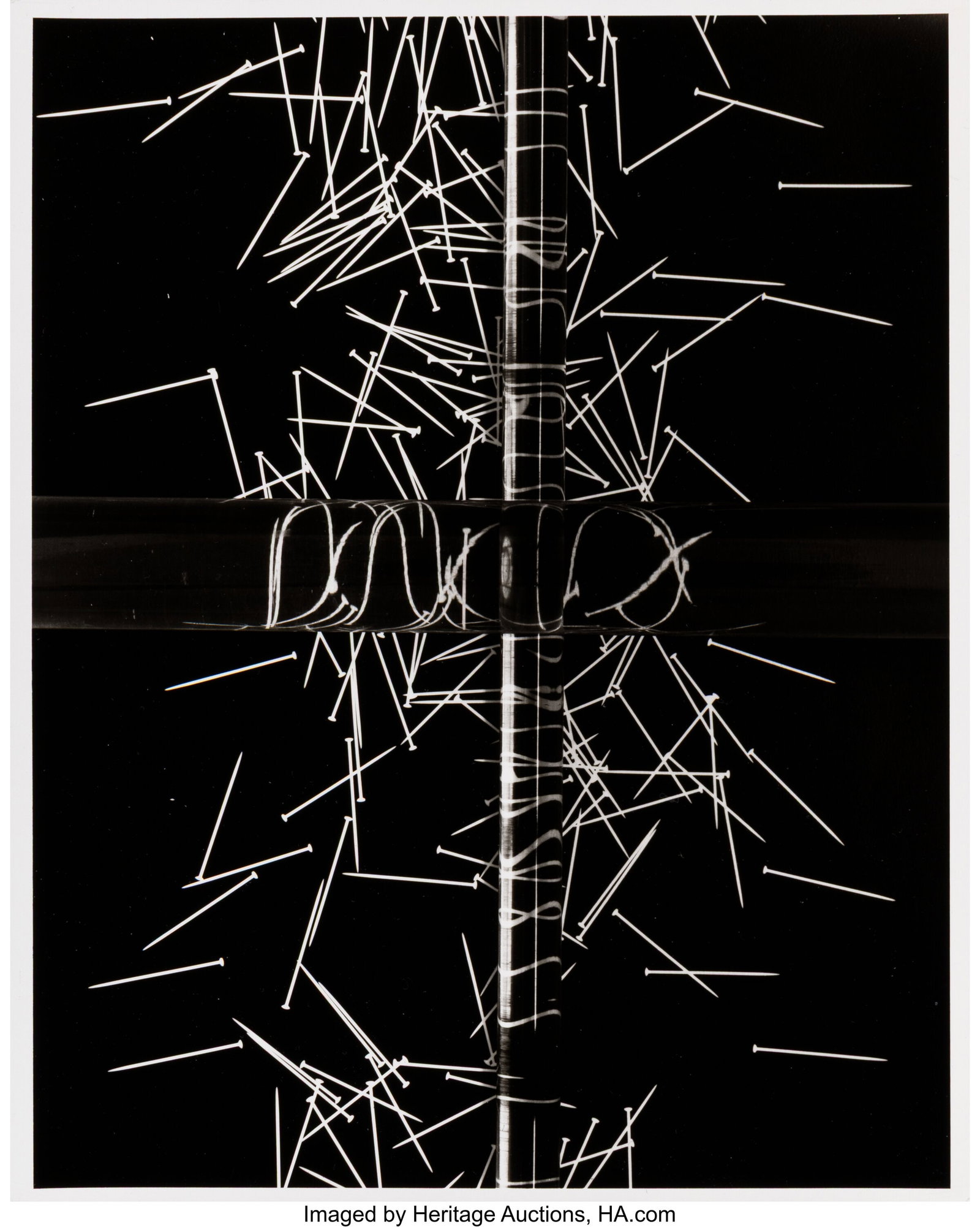 Gyorgy Kepes (American/Hungarian, 1906-2001) Unt: Gyorgy Kepes (American/Hungarian, 1906-2001) Untitled (Nails), 1950 Gelatin silver print, printed later 9-1/2 x 7-1/2 inches (24.1 x 19&pe