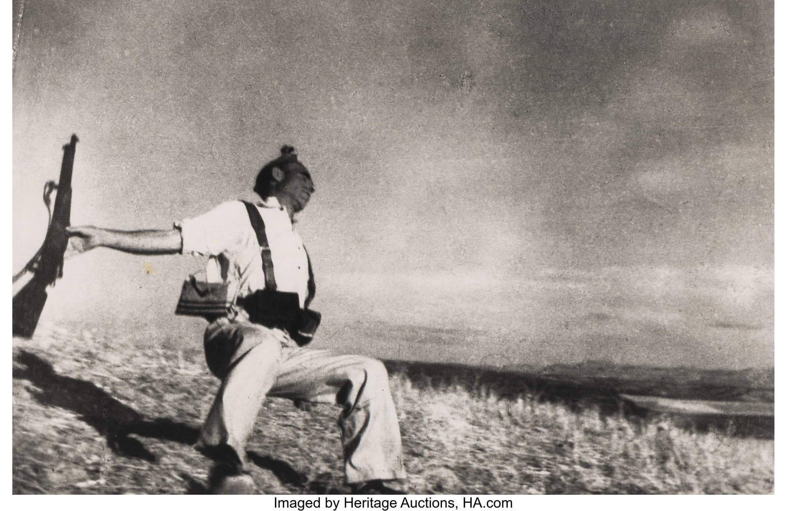 Robert Capa (American, 1913-1954) Falling Loyali: Robert Capa (American, 1913-1954) Falling Loyalist Soldier, Cordoba Front, Spain, 1936 Gelatin silver print, printed 1985 by the Estate of Robert Capa 5-3/4