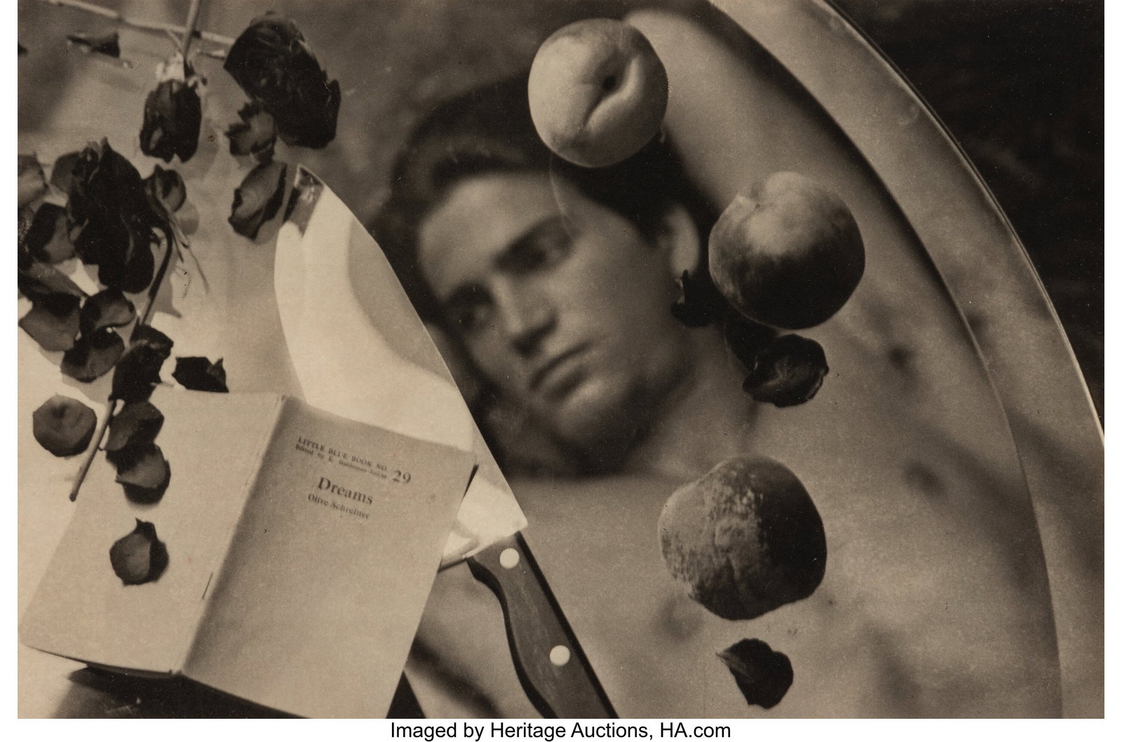 Duane Michals (American, 1932-2026) Untitled (fr: Duane Michals (American, 1932-2026) Untitled (from Eros and Thanatos), circa 1990 Platinum print 6-1/2 x 9-7/8 inches (16.5 x 25.1 cm) &