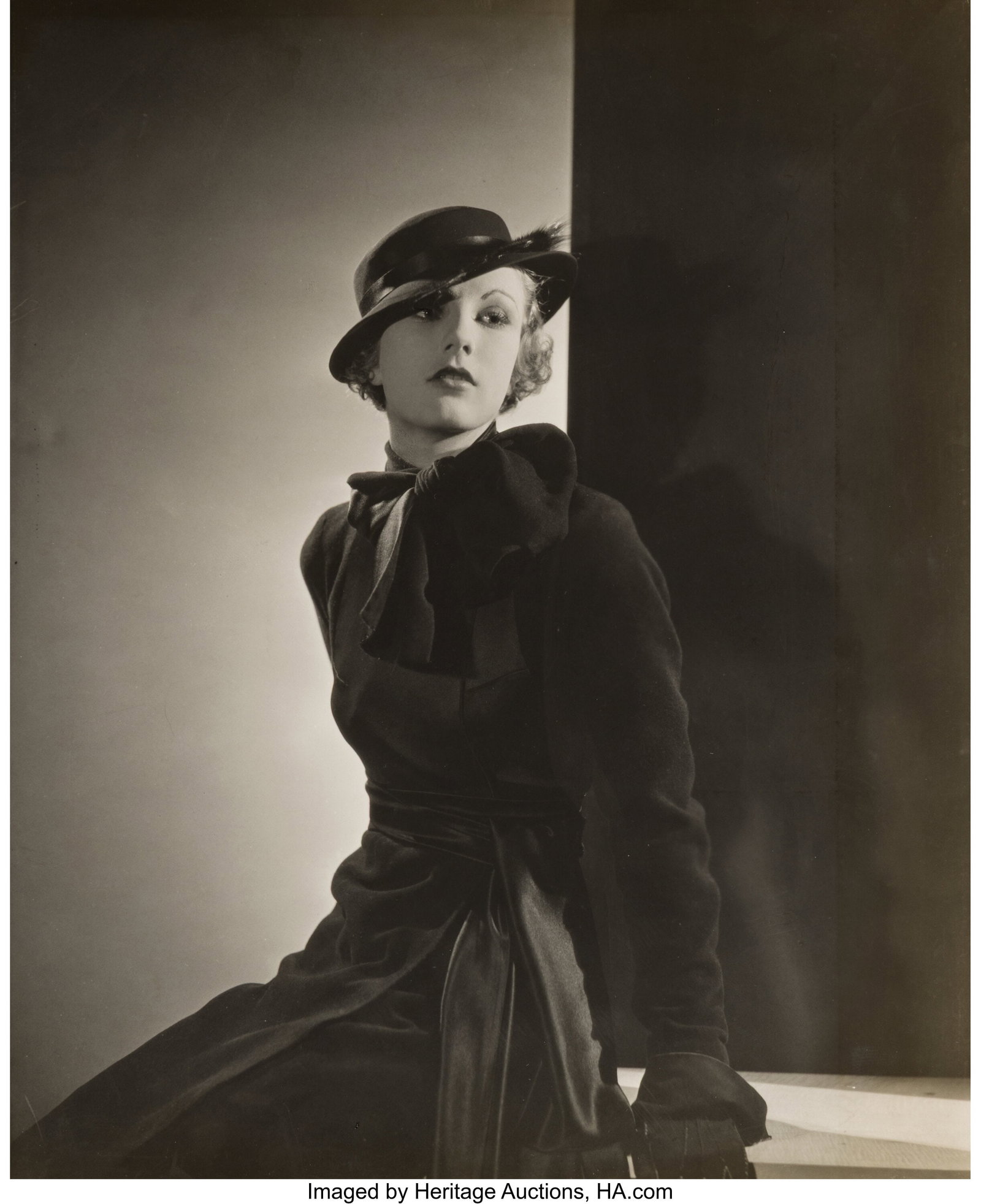 Horst P. Horst (American/German, 1906-1999) Unti: Horst P. Horst (American/German, 1906-1999) Untitled (Model in Hat), 1933 Gelatin silver print 9-3/4 x 8 inches (24.8 x 20.3 cm) 