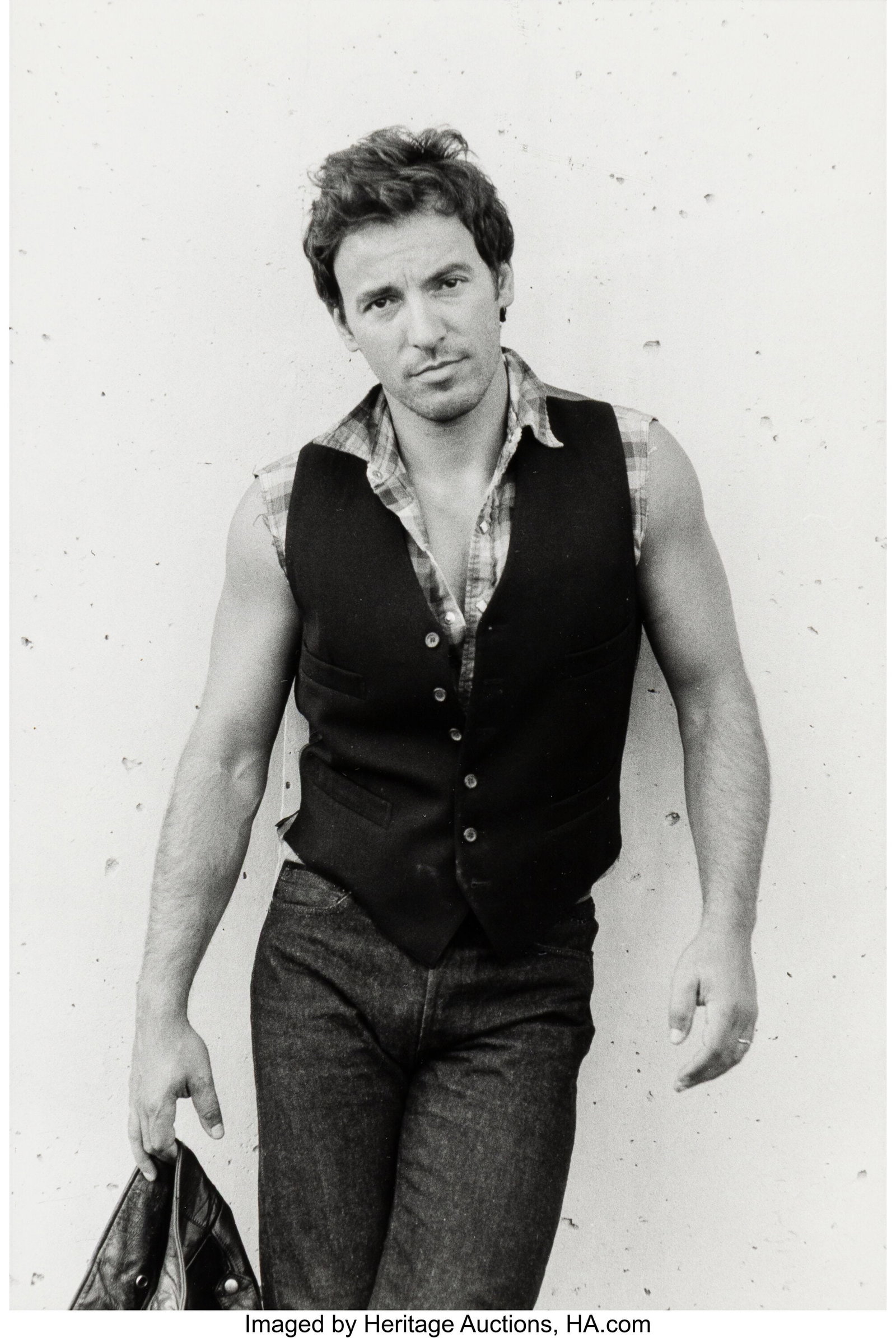 David Gahr (American, 1922-2008) Bruce Springste: David Gahr (American, 1922-2008) Bruce Springsteen, circa 1977 Gelatin silver print, printed 1986 9 x 6 inches (22.9 x 15.2 cm) (image) 10