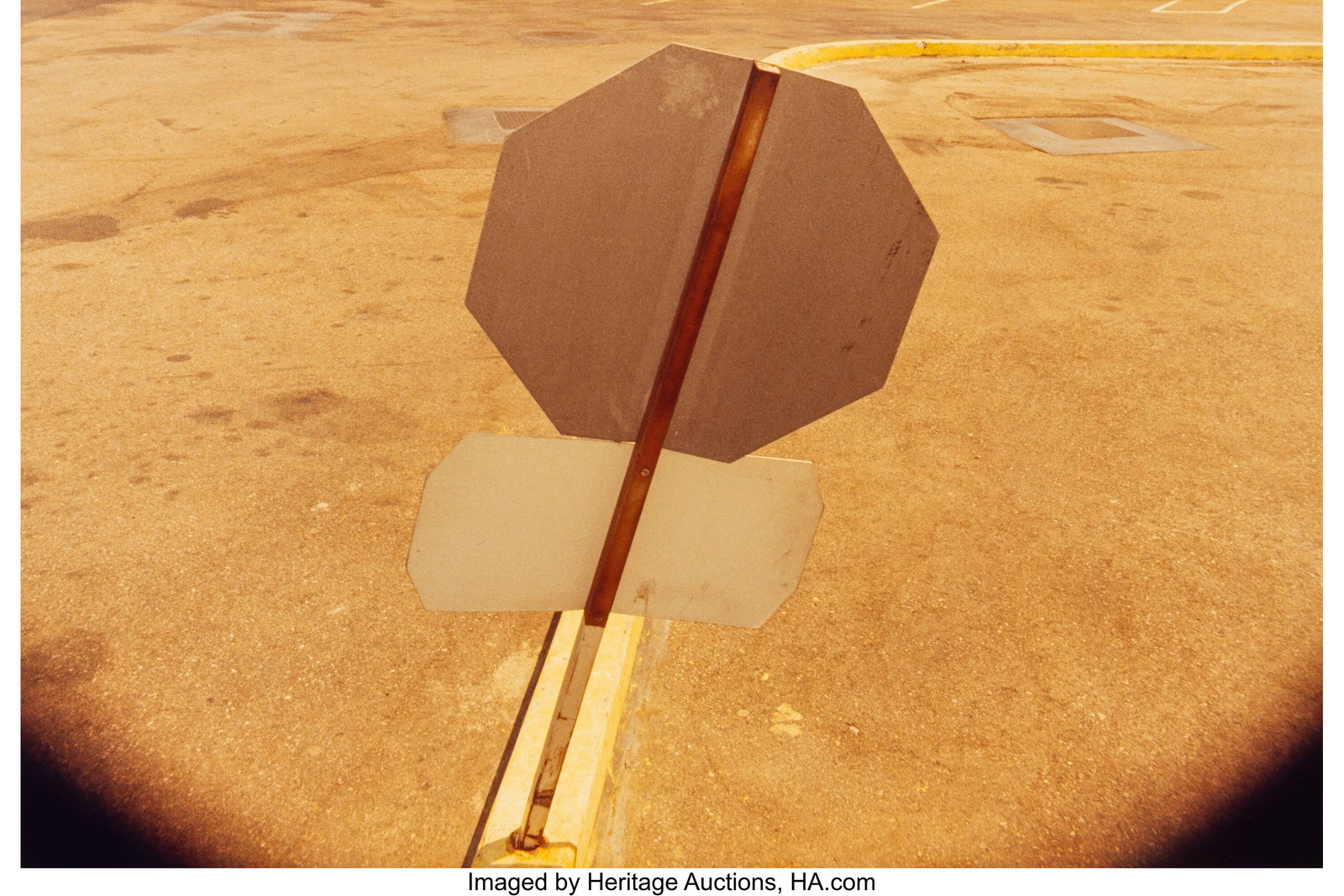 Michael Edward Bishop (American, 1946) Untitled : Michael Edward Bishop (American, 1946) Untitled (Stop Sign), 1974 Dye coupler print on Kodak paper 10 x 15 inches (25.4 x 38.1 cm) (image&r