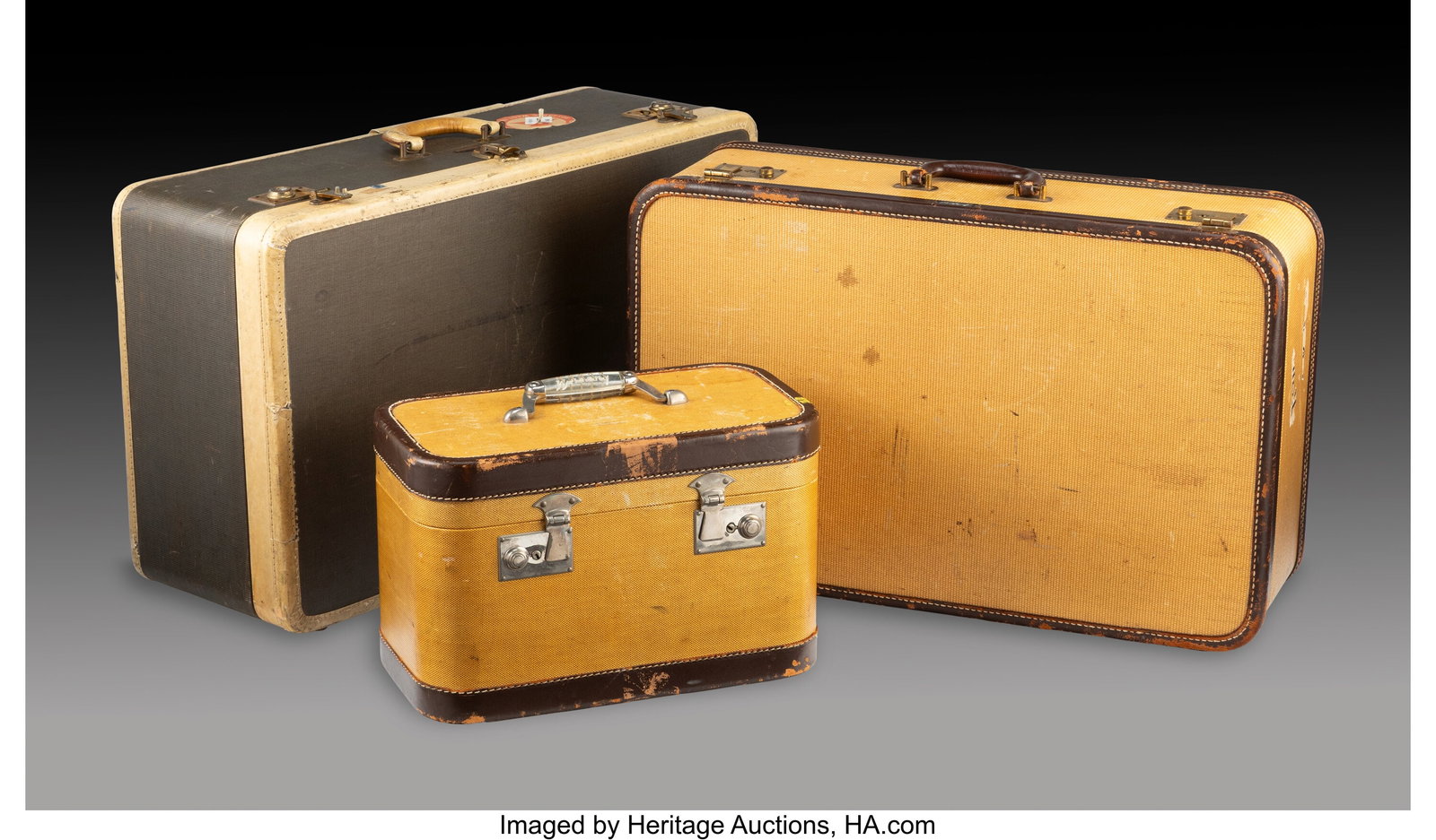 A Group of 3 Suitcases belonging to Vivian Maier: A Group of 3 Suitcases belonging to Vivian Maier 26 x 15 x 8 inches (66.0 x 38.1 x 20.3 cm) (largest) Snapshot collectors and fine art photography enthusiasts 