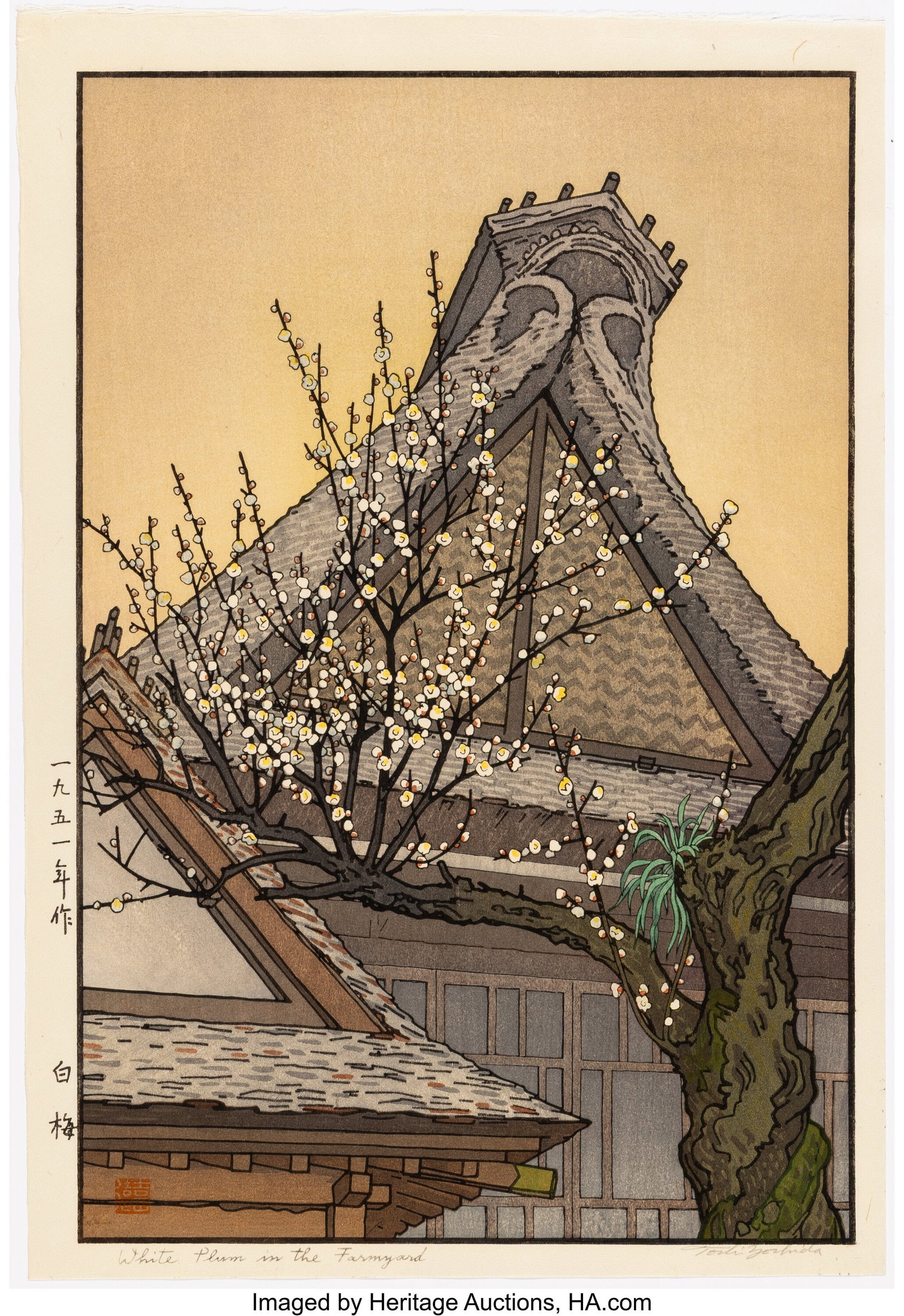 Yoshida Toshi (Japanese, 1911-1995) White Plum i (1 of 2)
