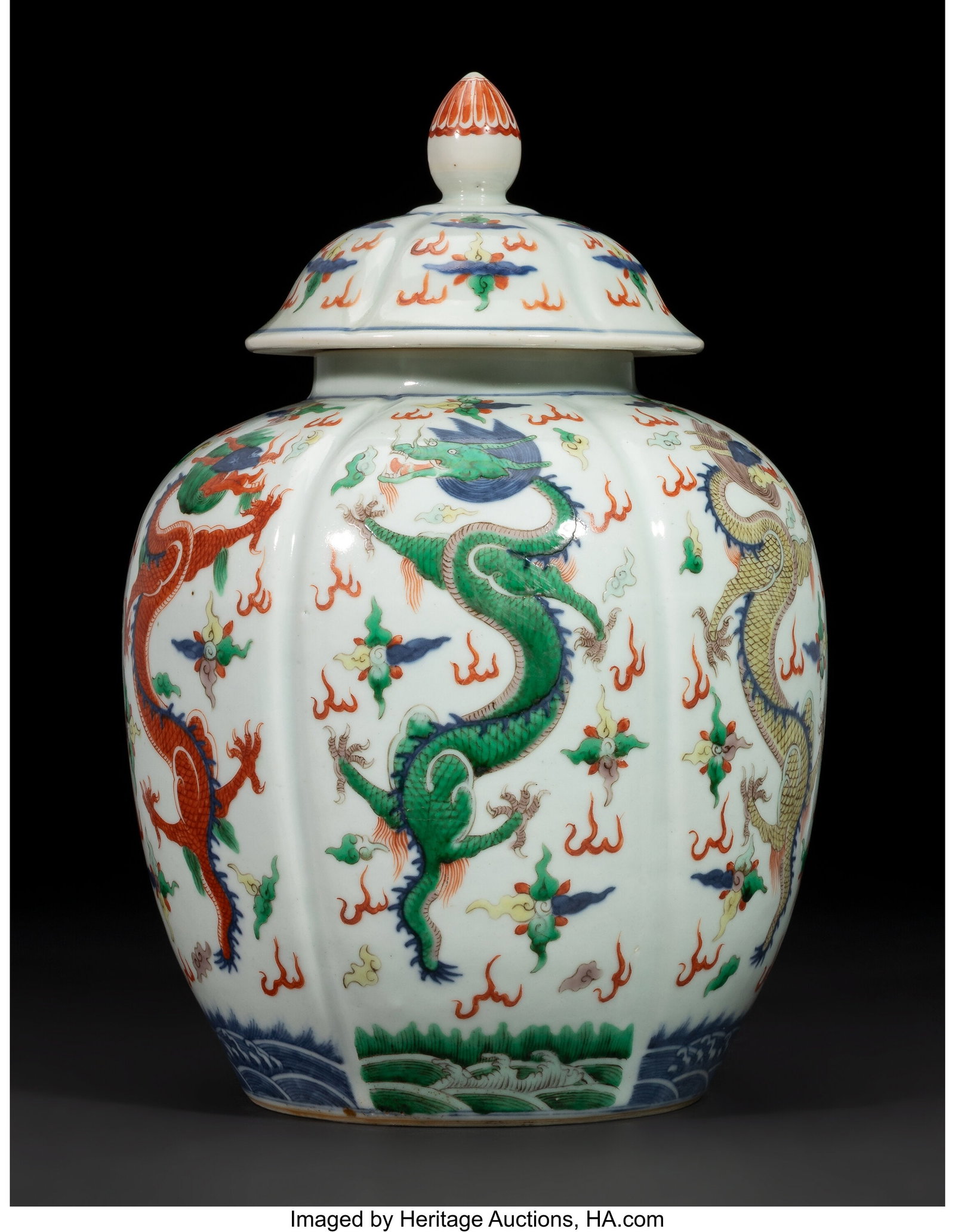 A Chinese Famille Verte and Iron-Red Decorated ' (1 of 3)