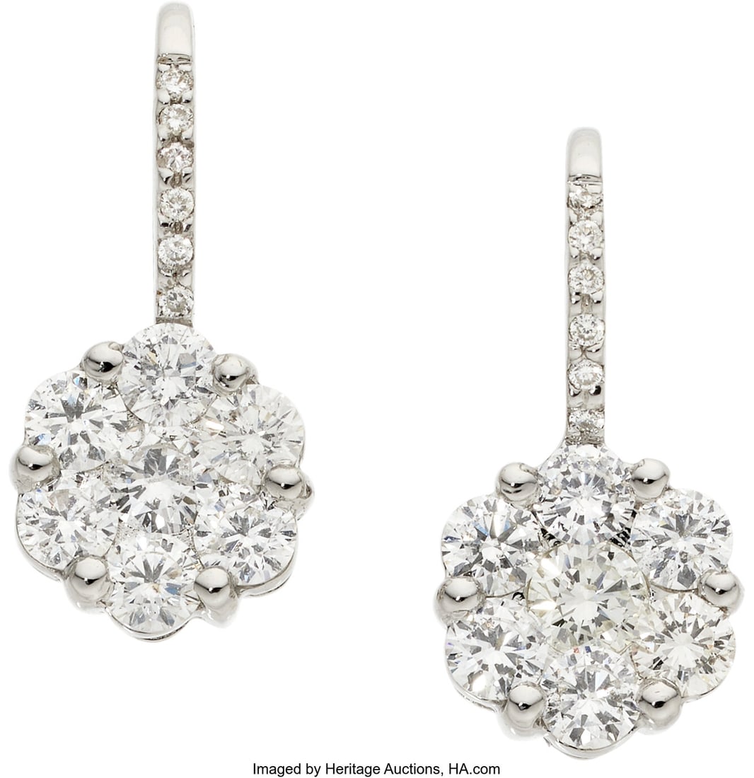 Diamond, White Gold Earrings Stones: Full-cut d (1 of 1)