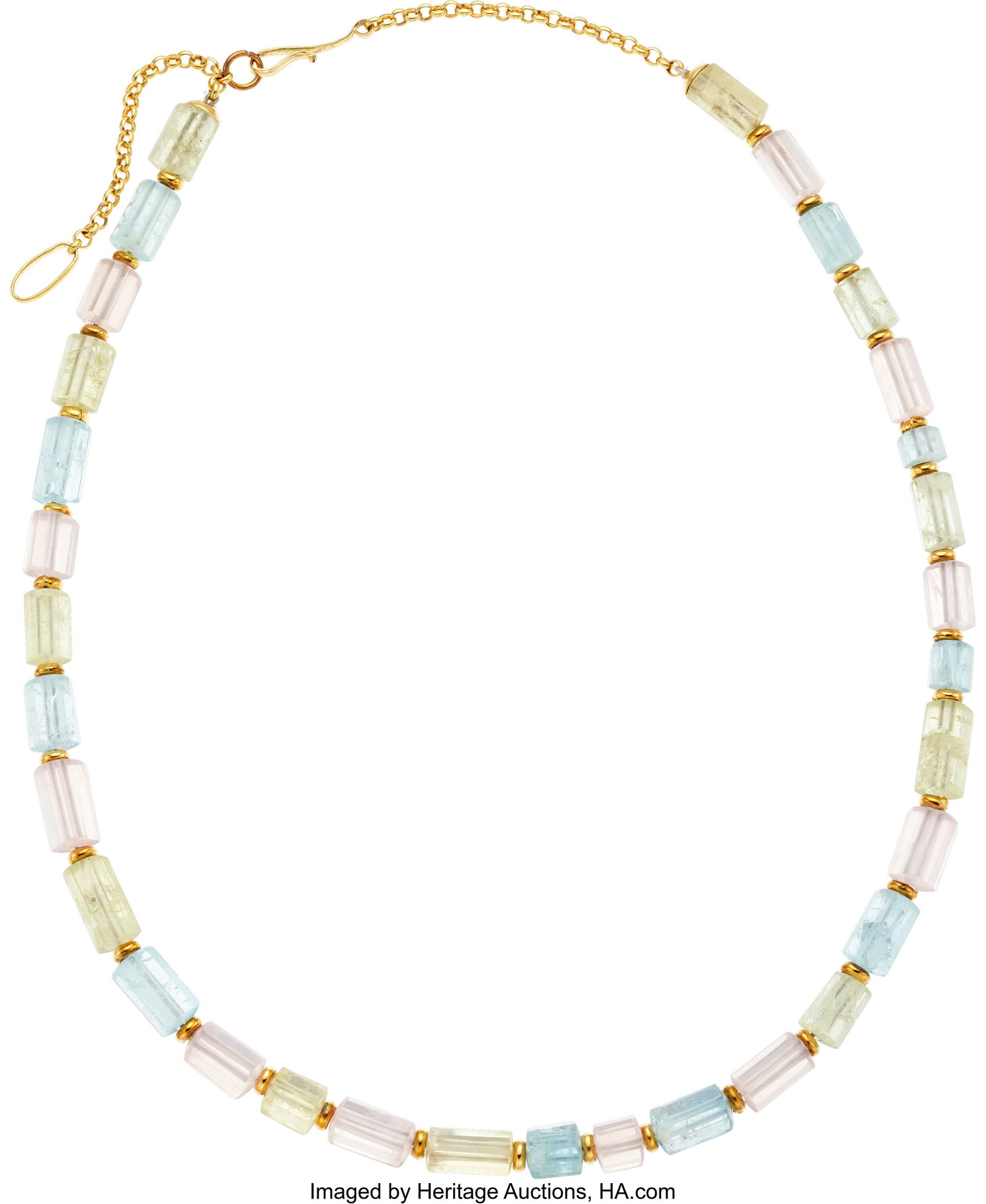 Multi-Stone, Gold Necklace Stones: Heliodor, mo (1 of 1)