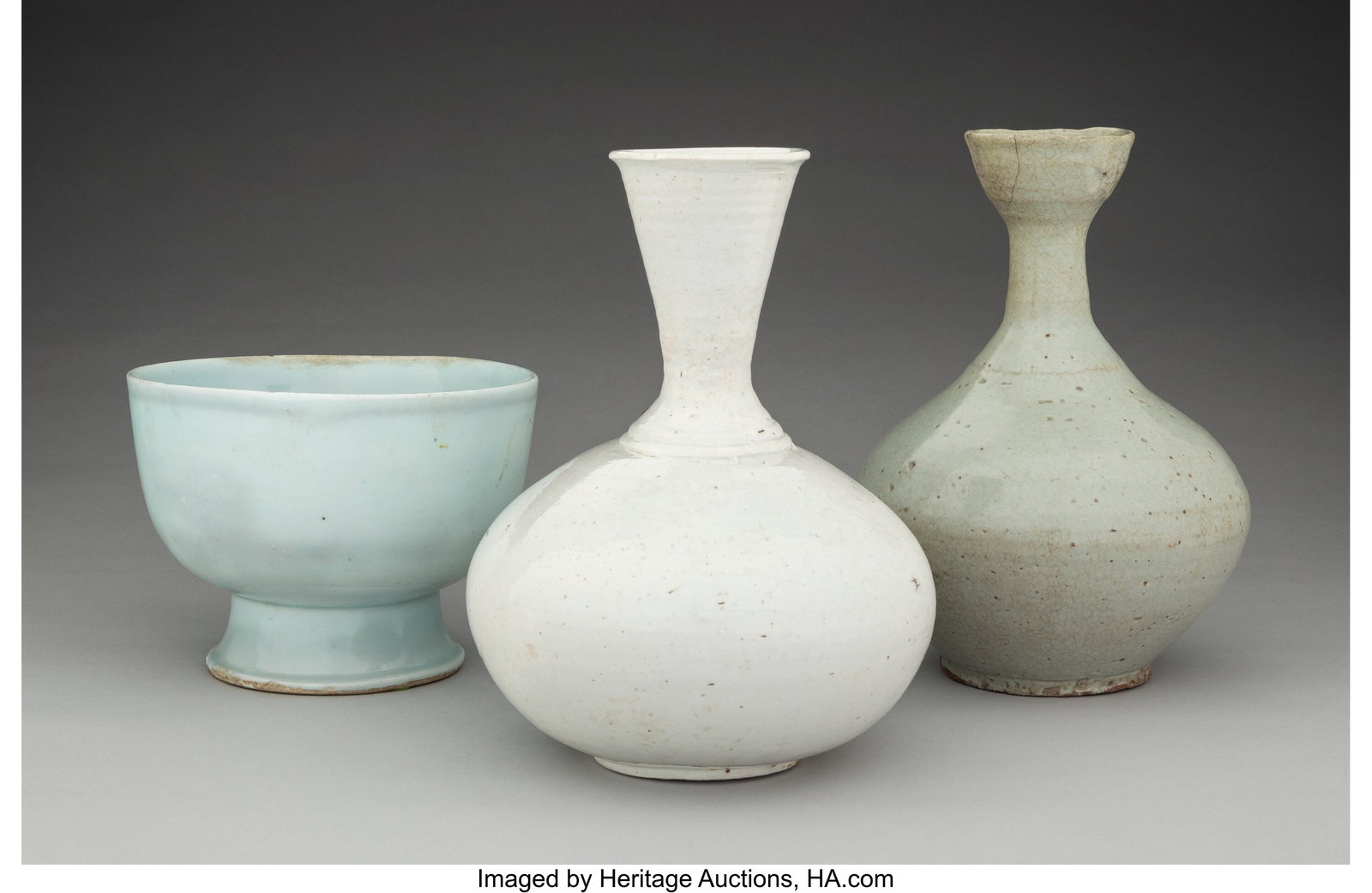 A Group of Three Korean Glazed Ceramic Works, 19 (1 of 3)