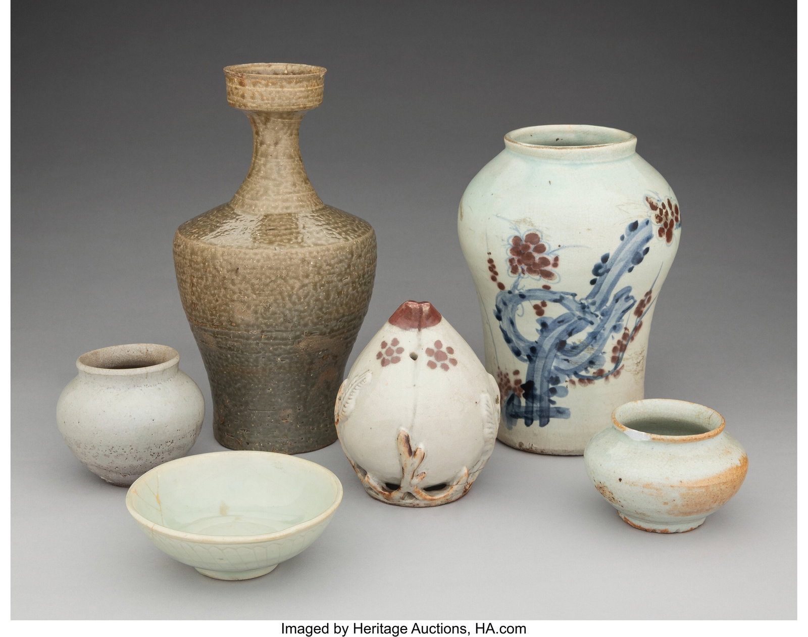 Six Korean Glazed Ceramic Works 11-3/4 x 5-3/4 i (1 of 4)