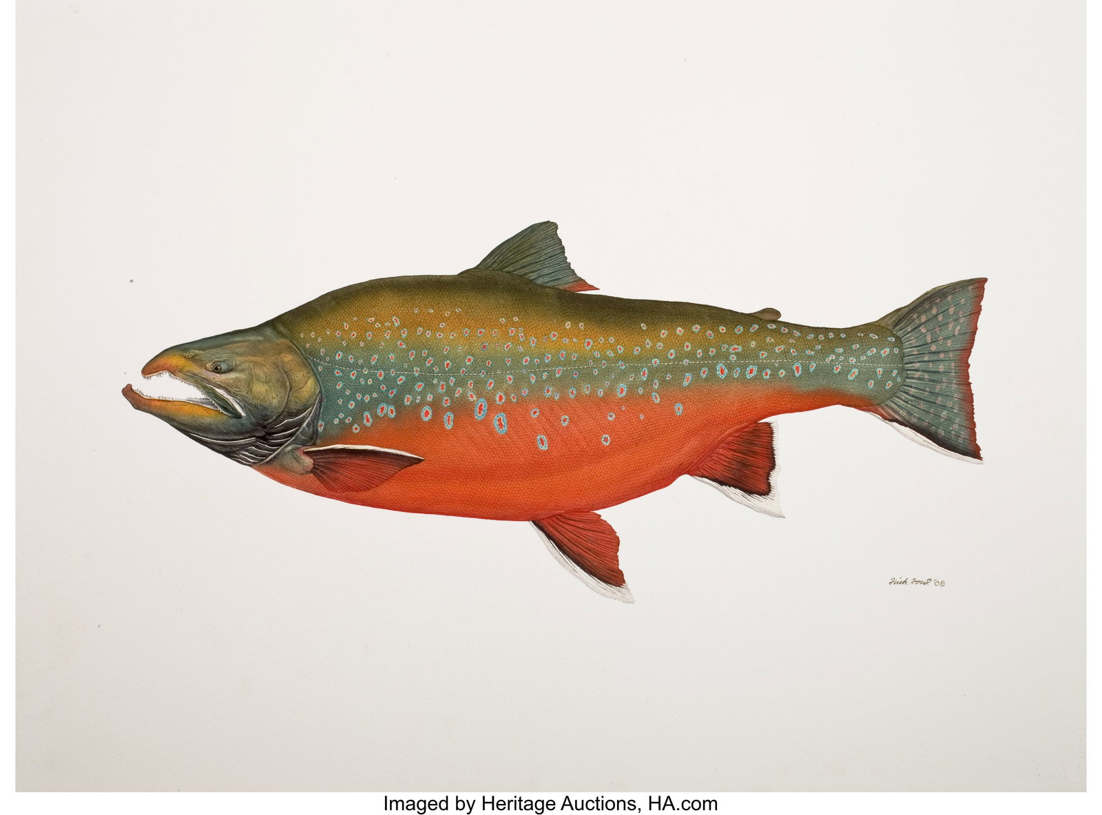 Flick Ford (American, b. 1954) Arctic Char, 2008: Flick Ford (American, b. 1954) Arctic Char, 2008 Watercolor on paper 22.5 x 30 in. Signed lower right HID03101062020 © 2026 Heritage Auctions | All
