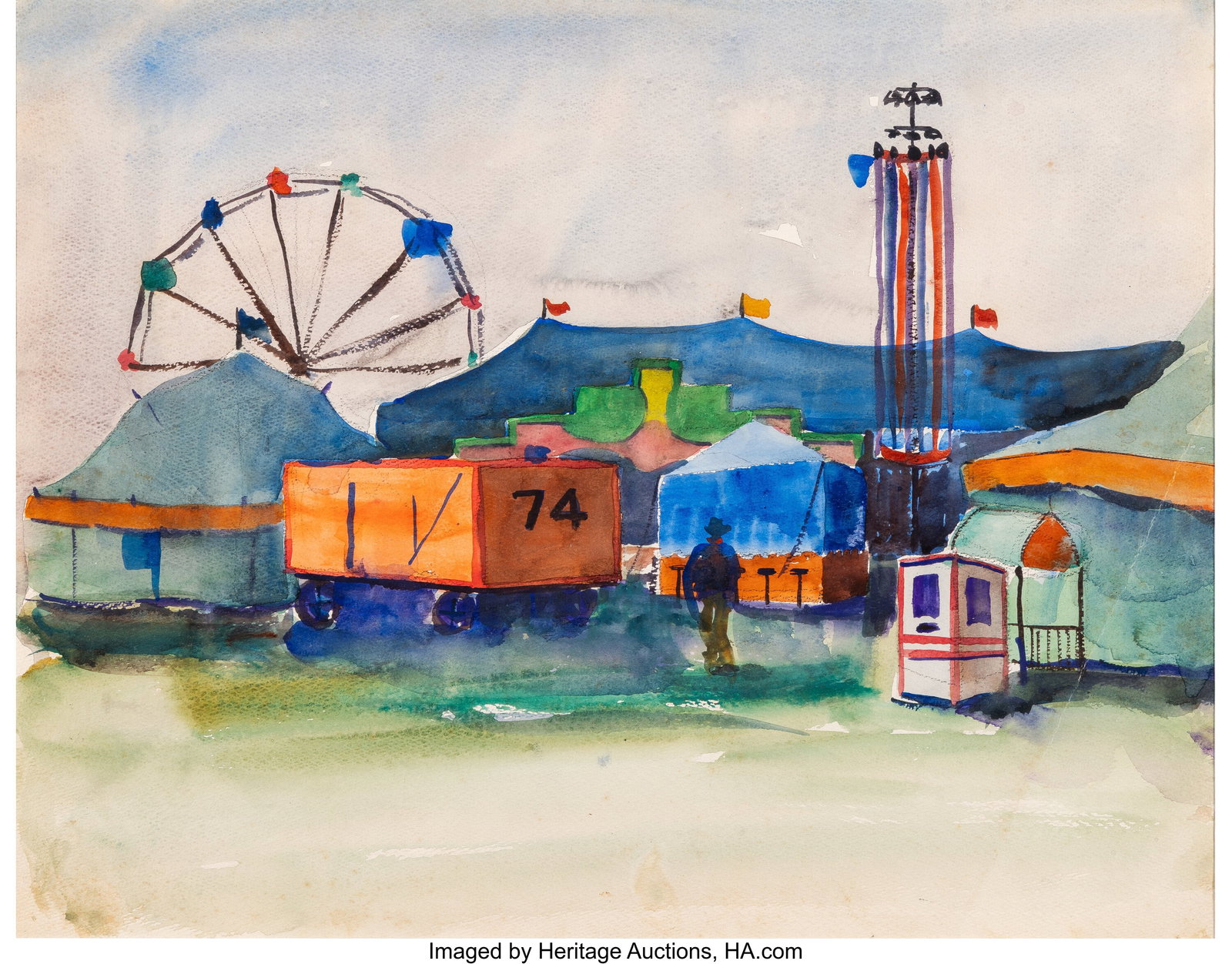 Leonard Swanson (American, 1919-1998) Circus Sce: Leonard Swanson (American, 1919-1998) Circus Scene Watercolor on paper 15 x 19-1/2 inches (38.1 x 49.5 cm) THE IRI COLLECTION HID03101062020 © 2026 Her