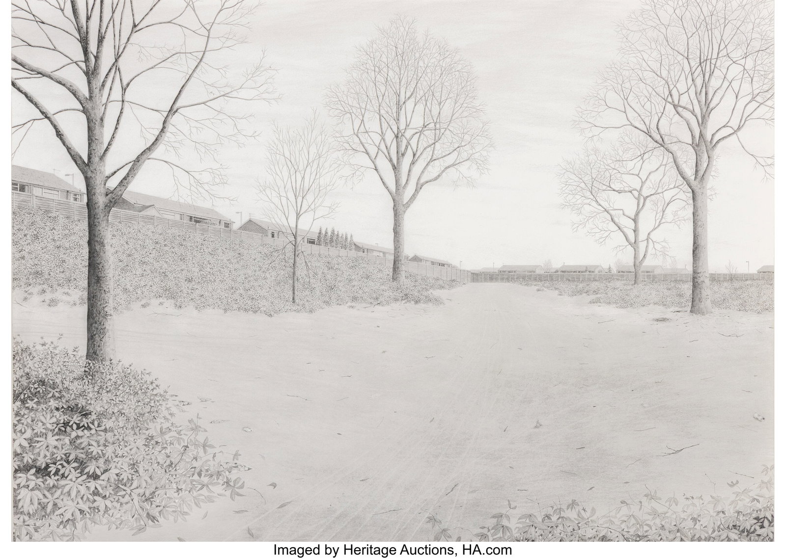 David Rayson (British, b. 1966) Dandows Wood: Th: David Rayson (British, b. 1966) Dandows Wood: The Short Cut, 1999 Pencil on wove paper 19-3/4 x 27-1/2 inches (50.2 x 69.8 cm)