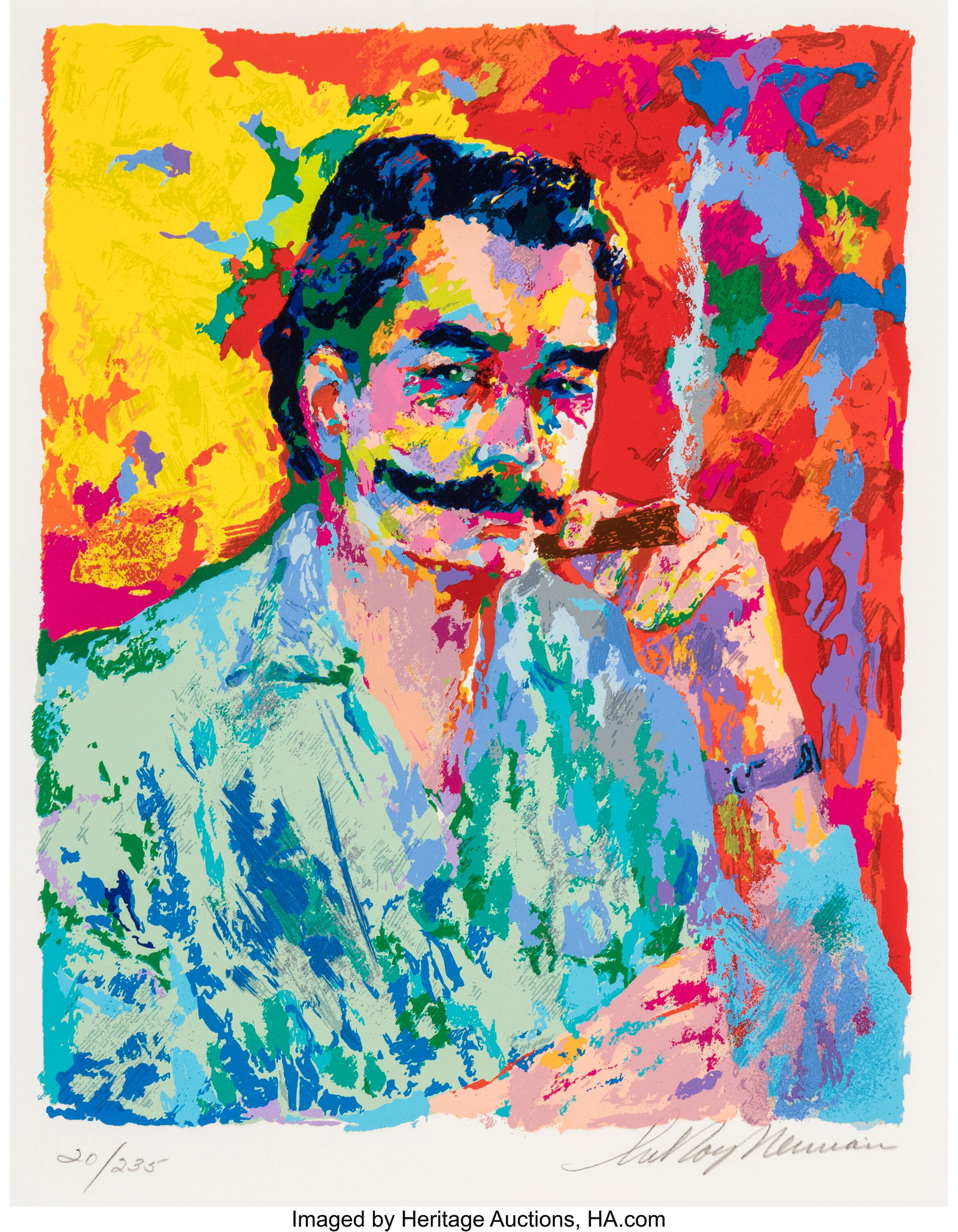LeRoy Neiman (American, 1921-2012) Self Portrait: LeRoy Neiman (American, 1921-2012) Self Portrait Screenprint with colors on paper 16 x 12-1/2 inches (40.6 x 31.8 cm) (sight) Ed. 20/23