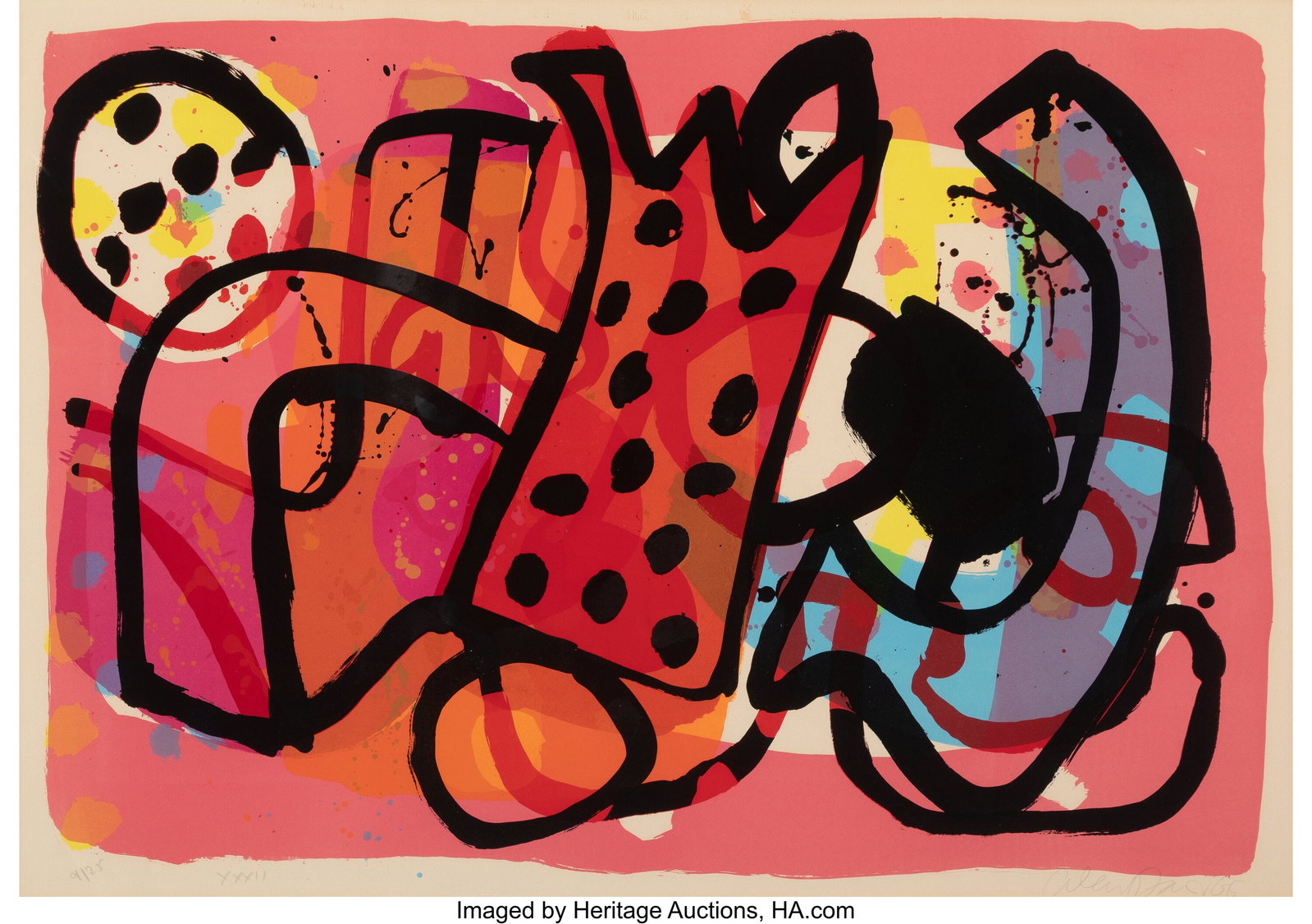 Alan Davie (British, b. 1920) Zurich Improvisati: Alan Davie (British, b. 1920) Zurich Improvisation XXXII, 1965 Lithograph in colors on paper 24-3/4 x 35 inches (62.9 x 88.9 cm) (sheet&rp