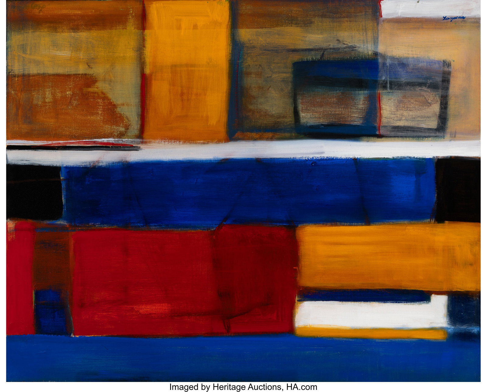 Julie Lazarus (American, 20th Century) Murano Fo: Julie Lazarus (American, 20th Century) Murano Form II, 1998-2000 Oil on panel 28 x 35 inches (71.1 x 88.9 cm) Signed upper right: Lazarus Signed&com