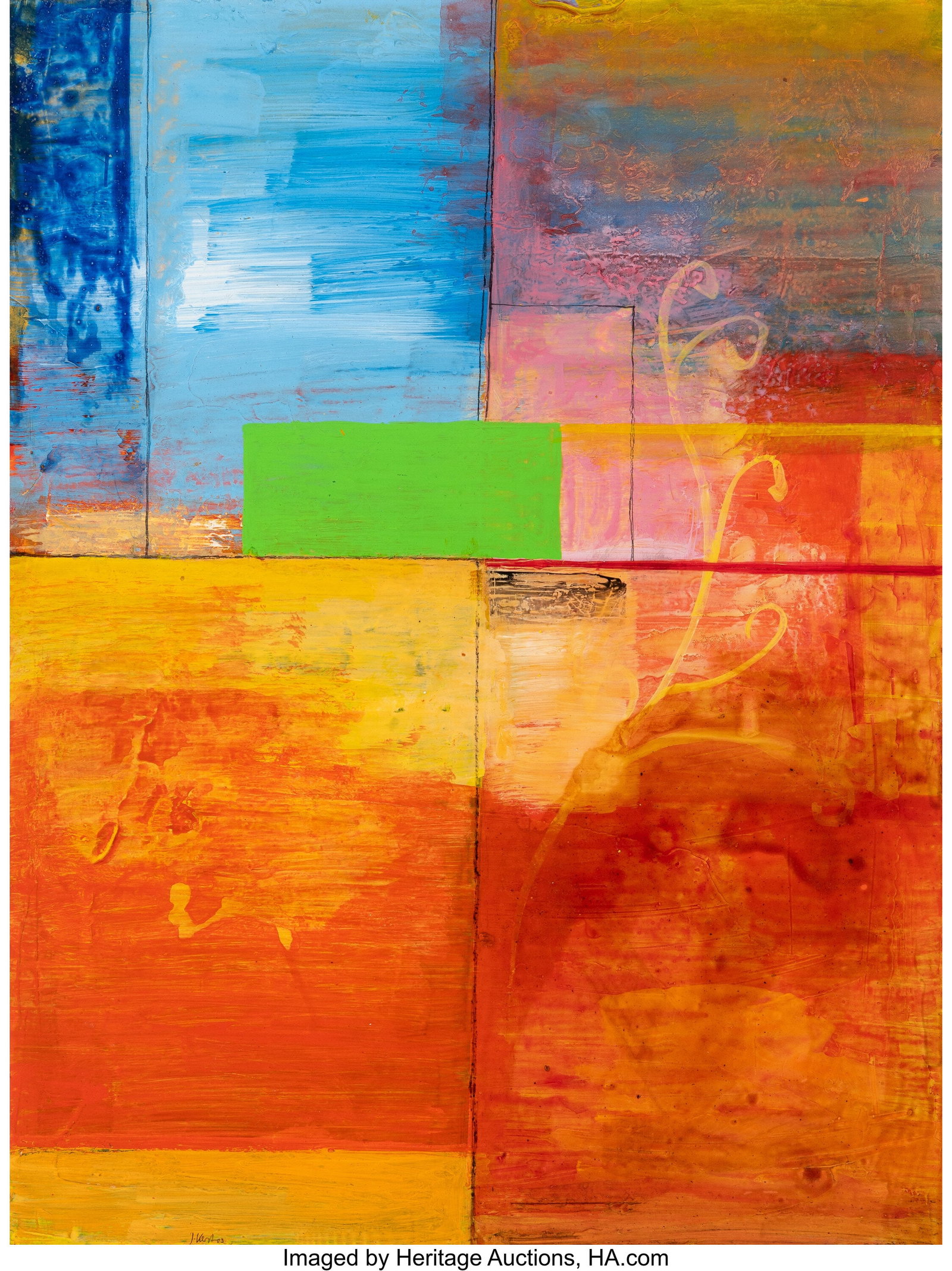 Joachim Kersten (German, b. 1953) Two abstract w (1 of 3)