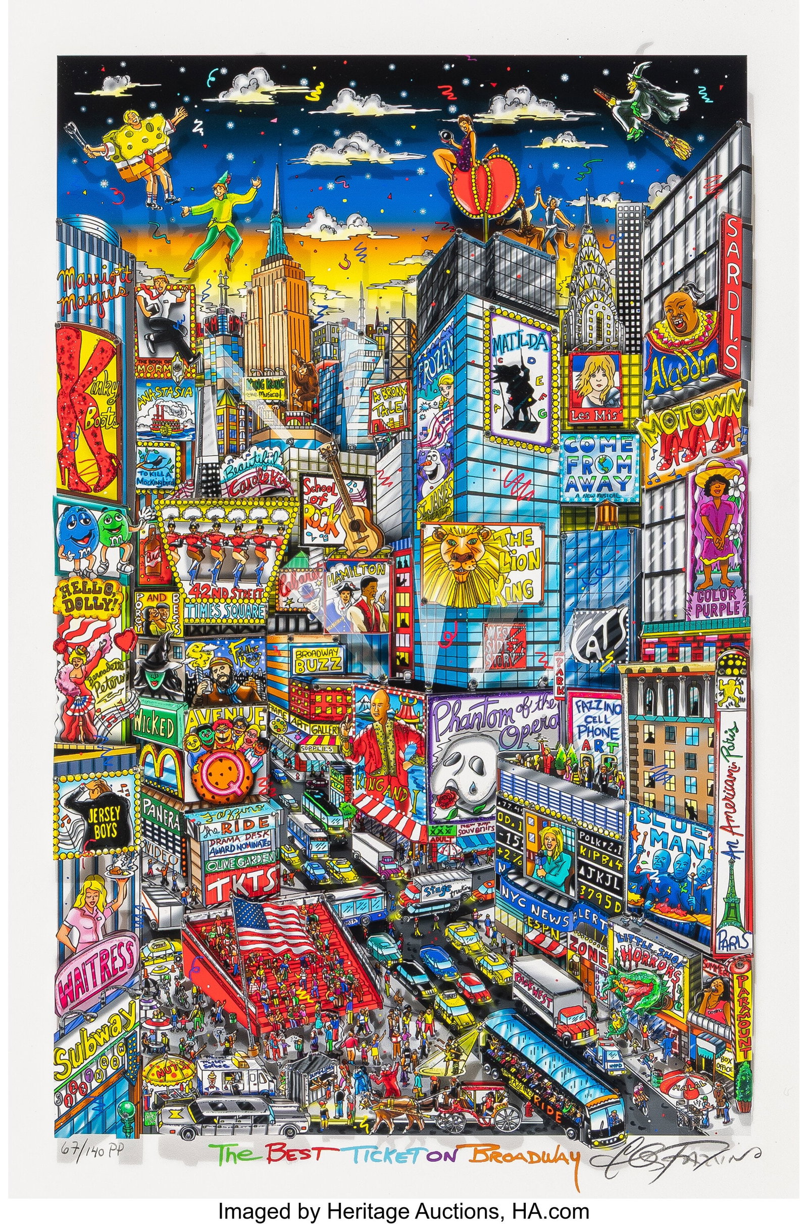 Charles Fazzino (American, b. 1955) The Best Tic (1 of 2)