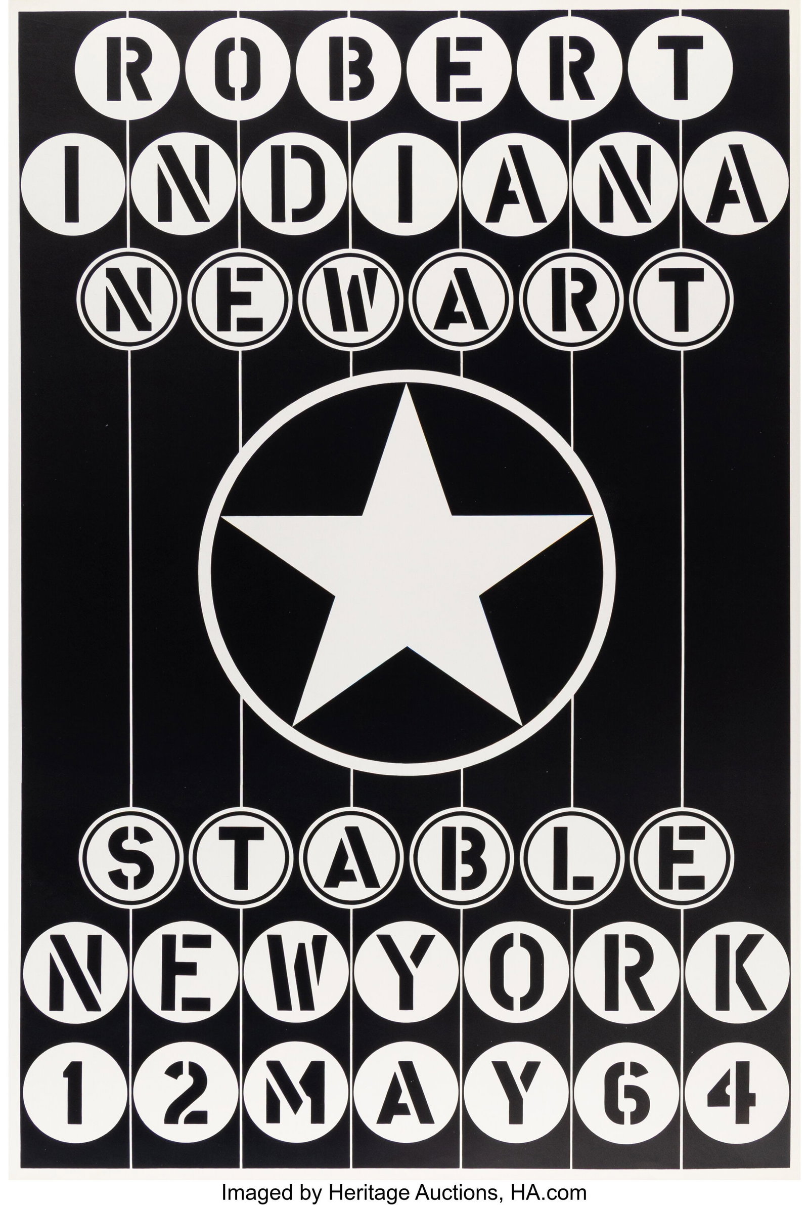 Robert Indiana (1928-2018) Stable II, 1964 Scree: Robert Indiana (1928-2018) Stable II, 1964 Screenprint in colors on wove paper 46 x 30 inches (116.8 x 76.2 cm) (sheet) HID03101062020 © 2026 Her