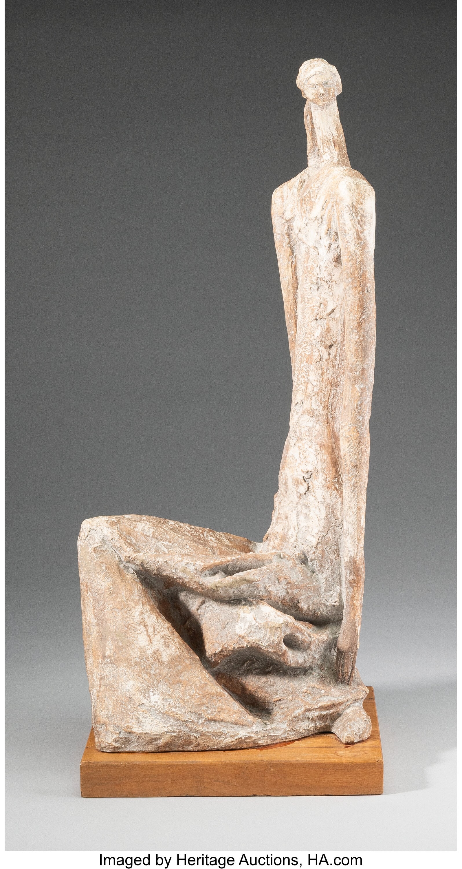American School (20th Century) Seated Figure, 19: American School (20th Century) Seated Figure, 1975 Painted plaster cast 25-3/4 x 9-1/2 x 10-1/2 inches (65.4 x 24.1 x 26.7 cm) Ed. 58&