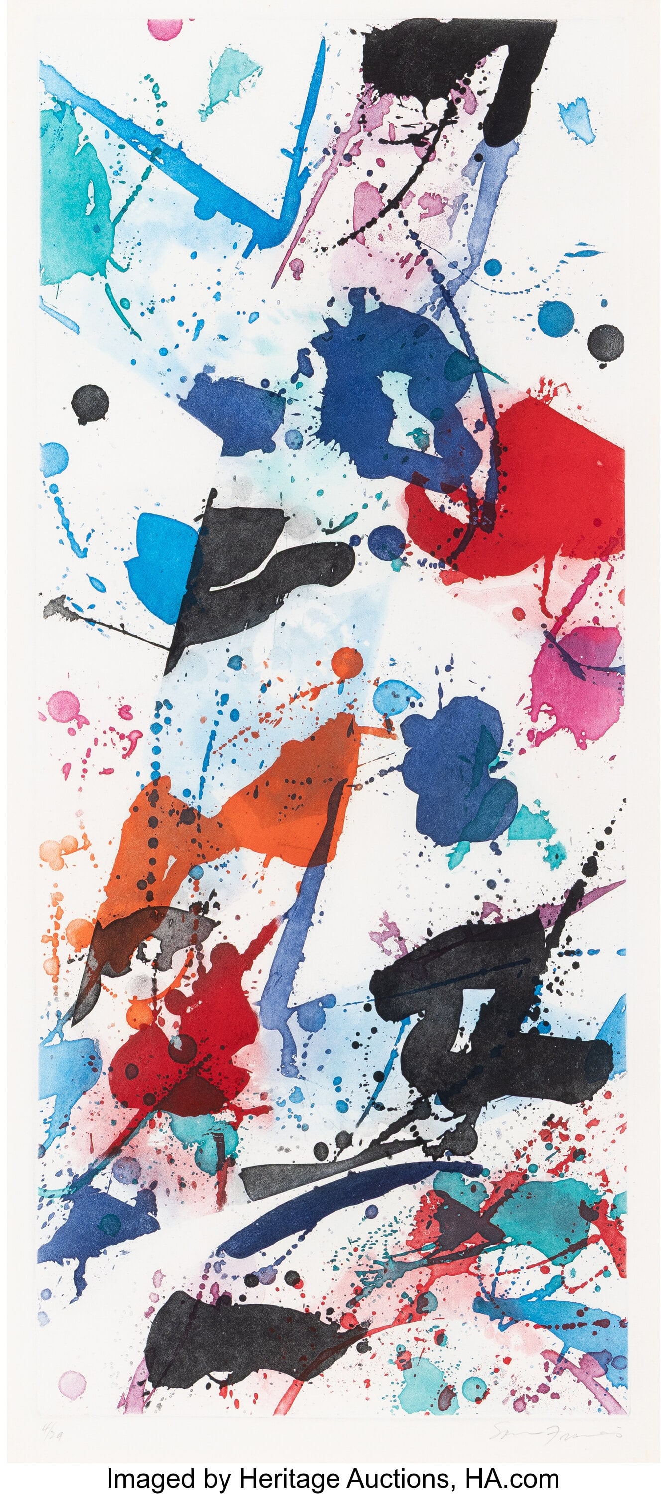 Sam Francis (1923-1994) Untitled (SFE-014), 1984 (1 of 2)