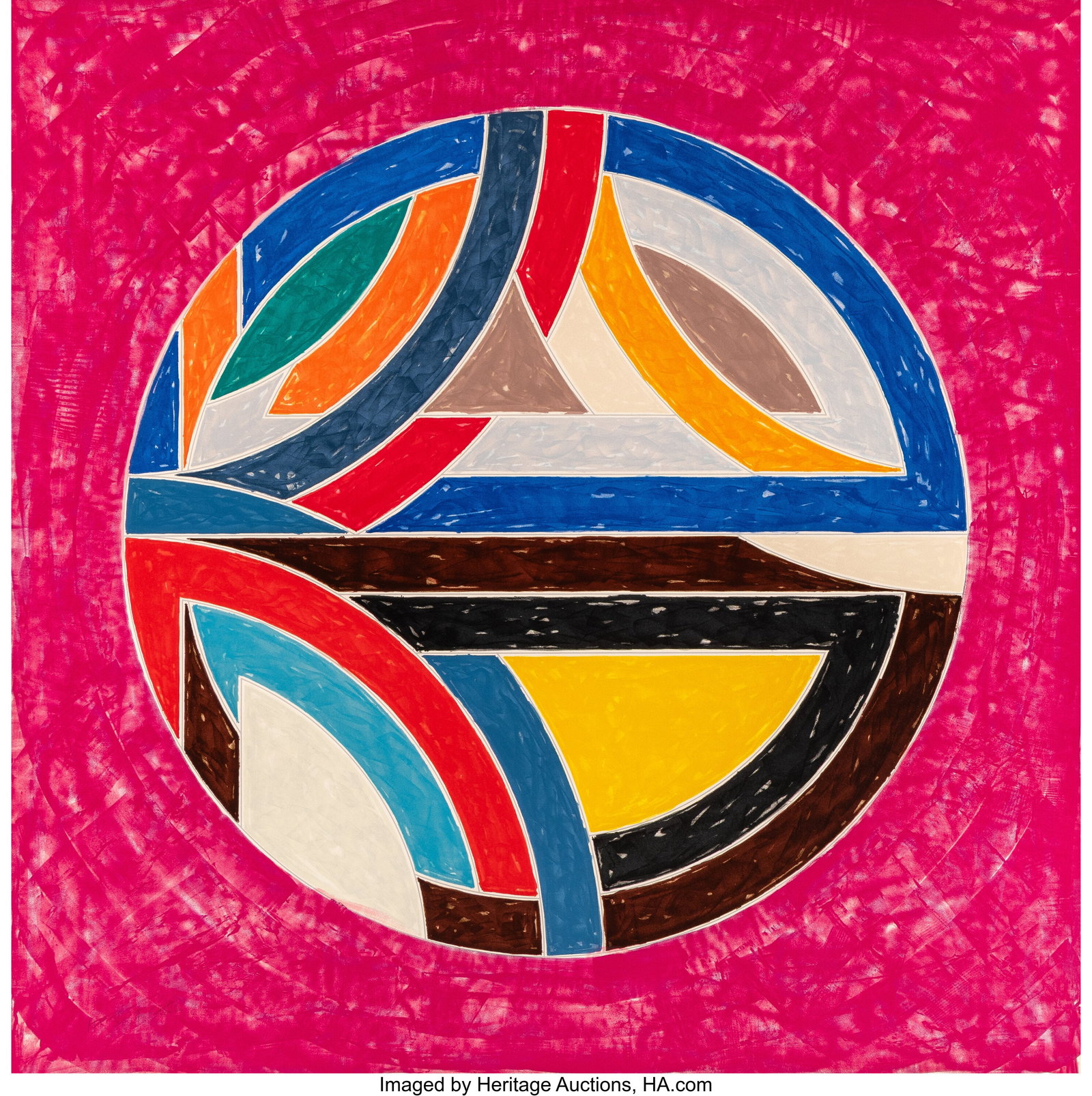 Frank Stella (1936-2024) Sinjerli Variations Squ: Frank Stella (1936-2024) Sinjerli Variations Squared with Colored Grounds I, 1981 Lithograph and screenprint in colors on Arches paper 32 x 32 inches (81.3 x 81.3 cm