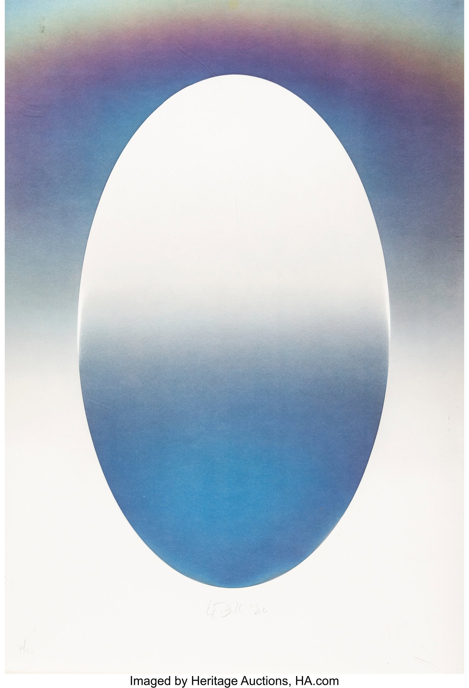 Larry Bell (b. 1939) Elin, 1982 Lithograph in co: Larry Bell (b. 1939) Elin, 1982 Lithograph in colors on wove paper 24 x 34-1/2 inches (61.0 x 87.6 cm) (sheet) Ed. 50/75 Signed&
