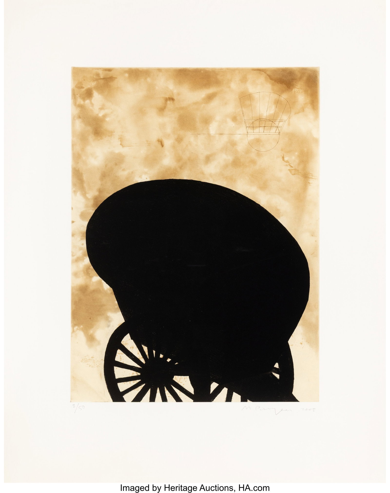 Martin Puryear (b. 1941) Black Cart, 2008 Softgr (1 of 3)