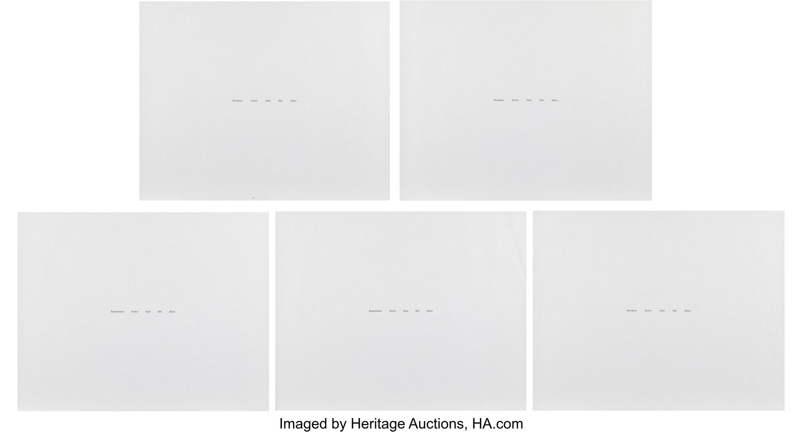 Felix Gonzalez-Torres (1958-1996) Nowhere Better (1 of 6)