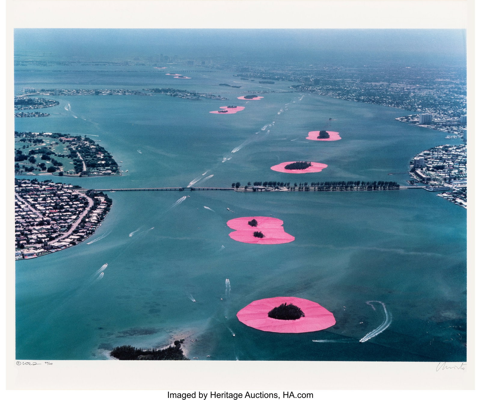 Christo (1935-2020) Surrounded Islands, Biscayne (1 of 3)