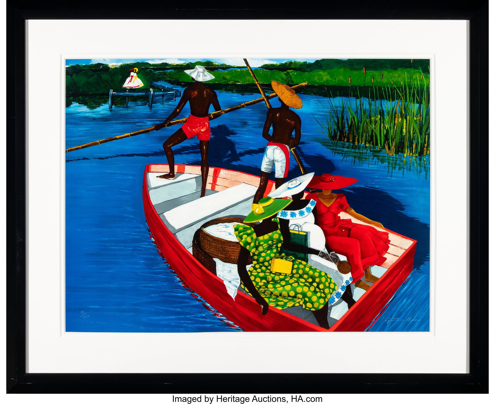 Jonathan Green (b. 1955) Escorting Ruth Screenpr - 2