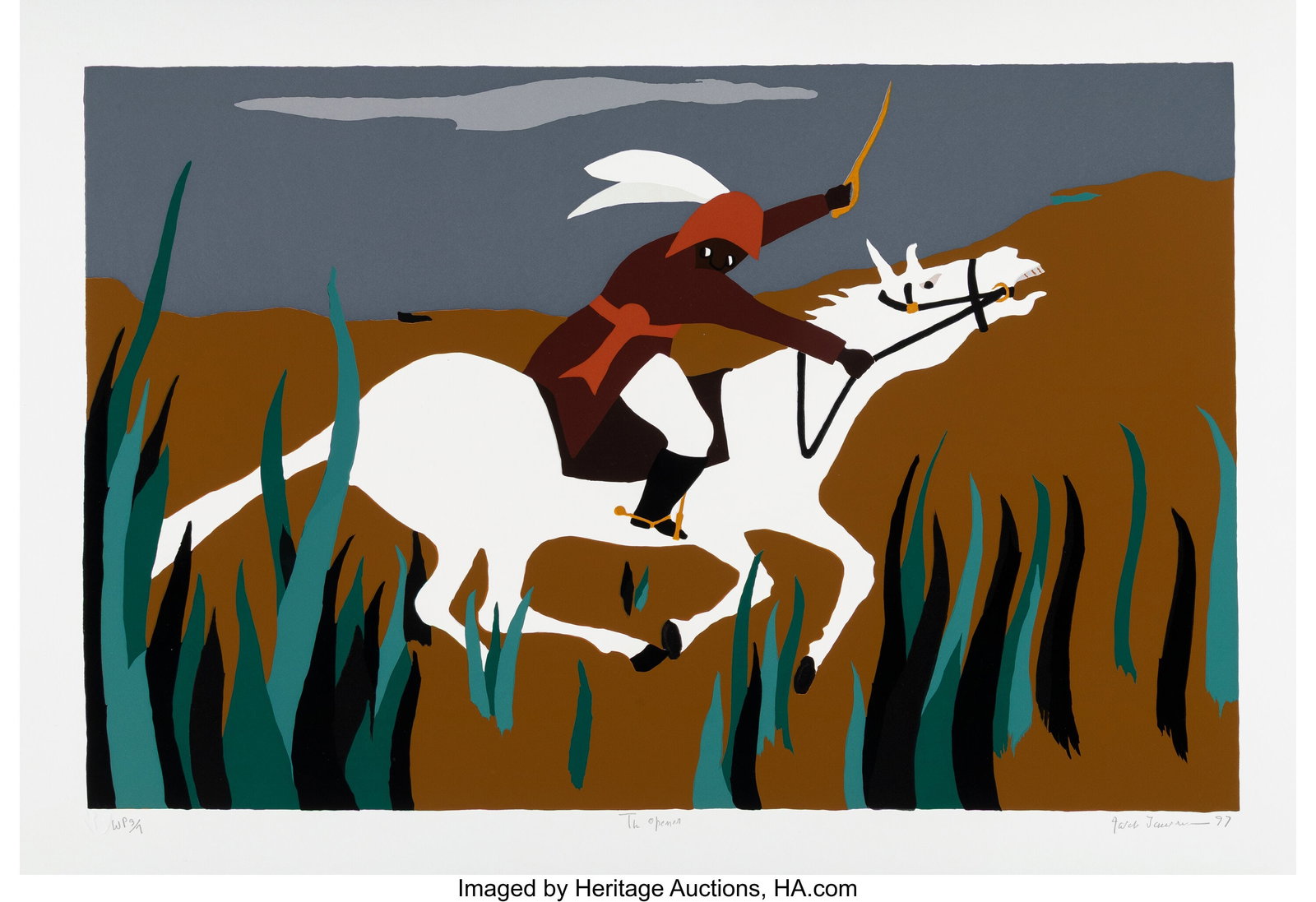 Jacob Lawrence (1917-2000) The Opener, from The : Jacob Lawrence (1917-2000) The Opener, from The Life of Toussaint L'Ouverture, 1997 Screenprint in colors on Bainbridge paper 22-1/4 x 32 inches (56.5 x