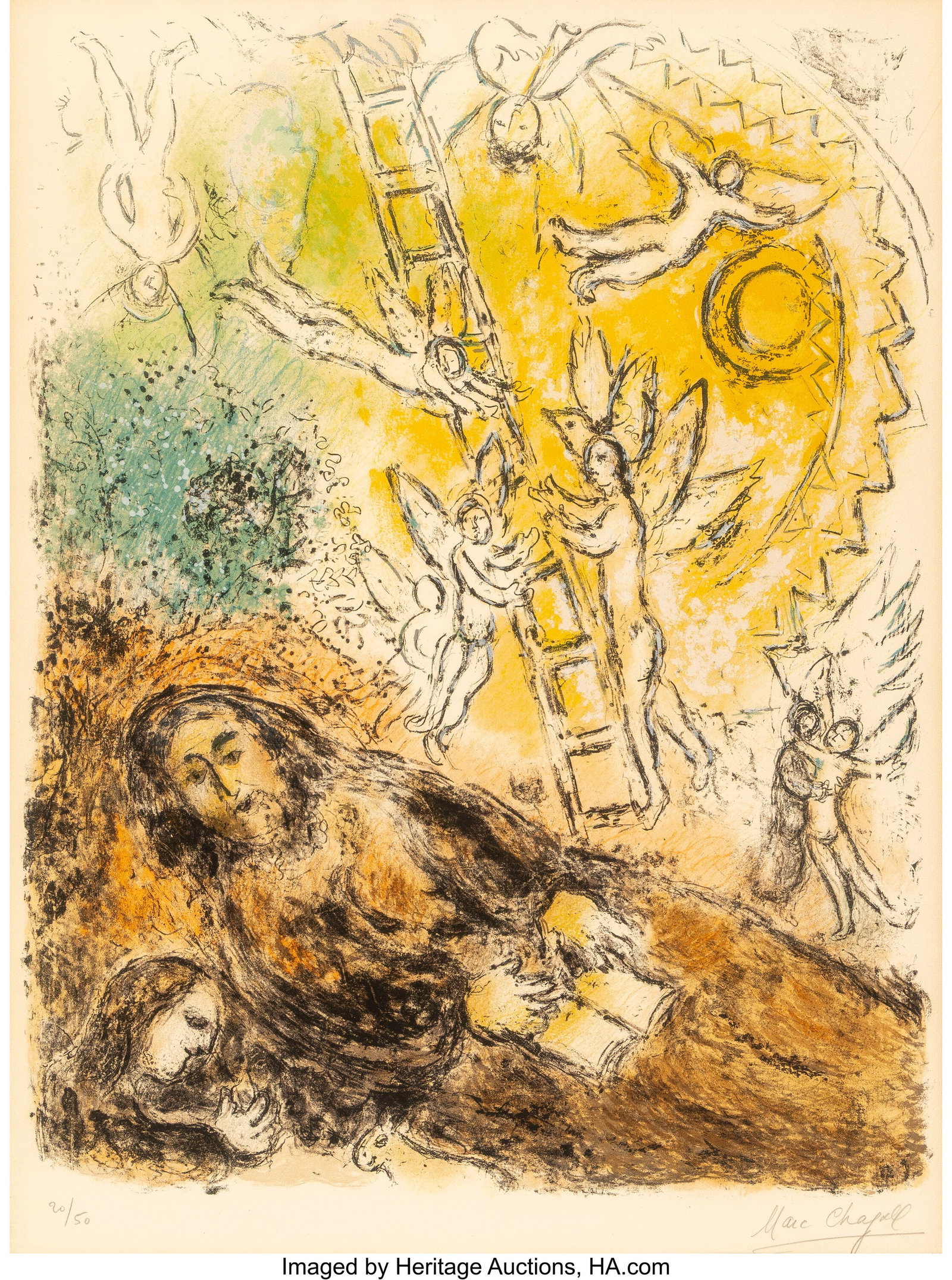 Marc Chagall (1887-1985) The Prophet, 1974 Litho (1 of 2)