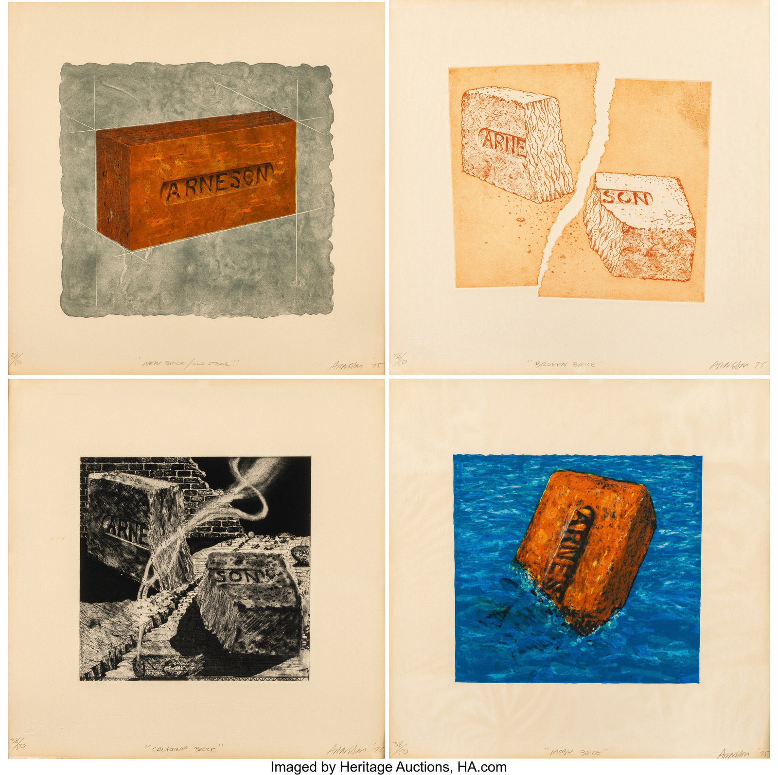 Robert Arneson (1930-1992) California Brick, Bro (1 of 6)