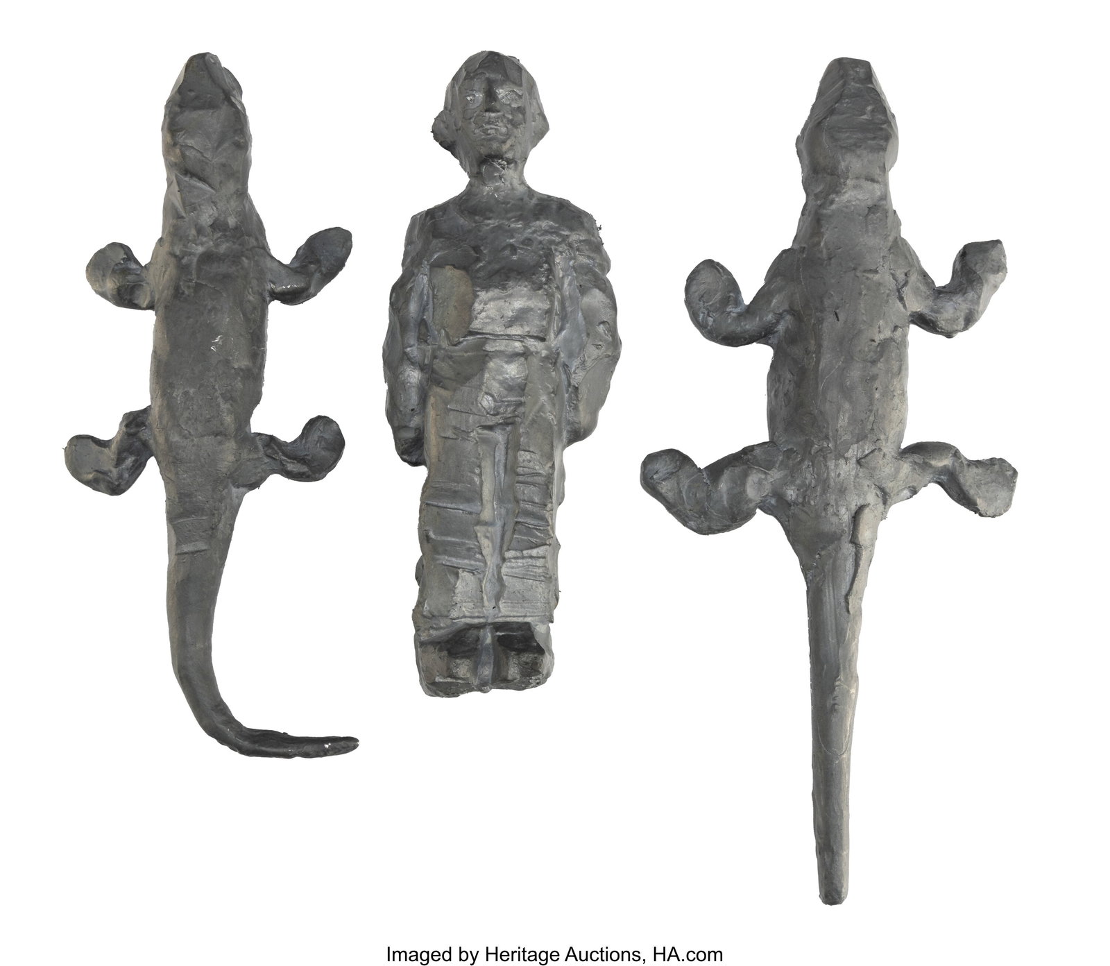 Stephan Balkenhol (b. 1957) Two Lizards and a Ma (1 of 3)