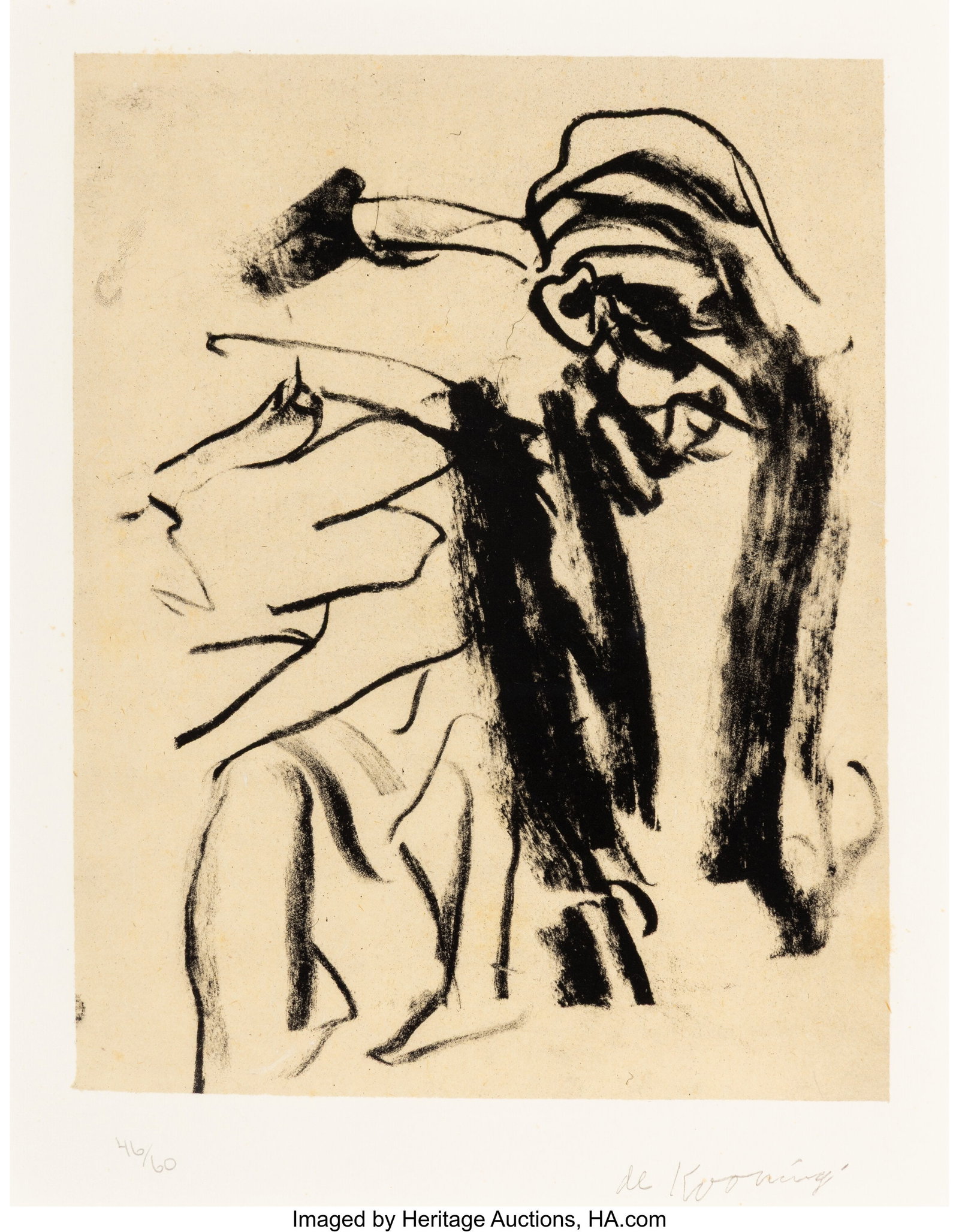Willem de Kooning (1904-1997) Untitled, from Sev (1 of 2)