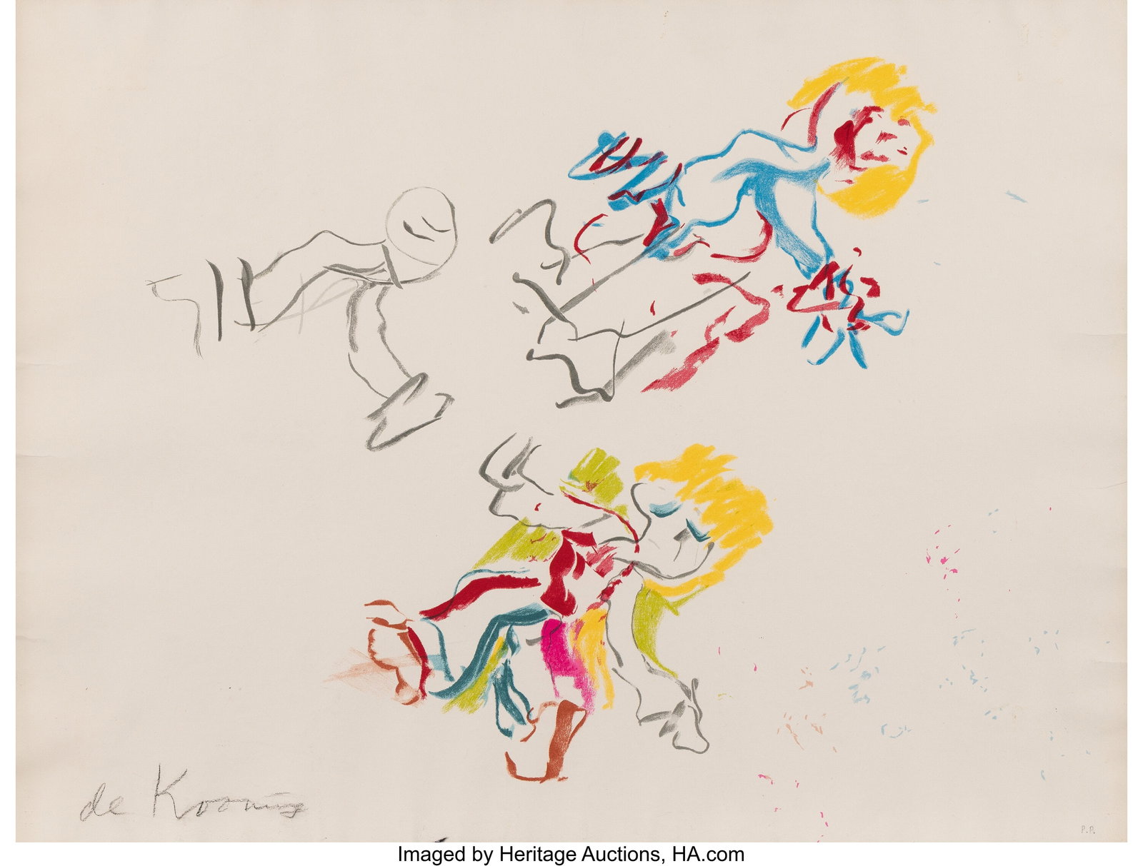 Willem de Kooning (1904-1997) Composition for Li: Willem de Kooning (1904-1997) Composition for Lisa, 1984 Lithograph in colors on wove paper 17-1/2 x 23-1/2 inches (44.5 x 59.7 cm) (sheet) P&