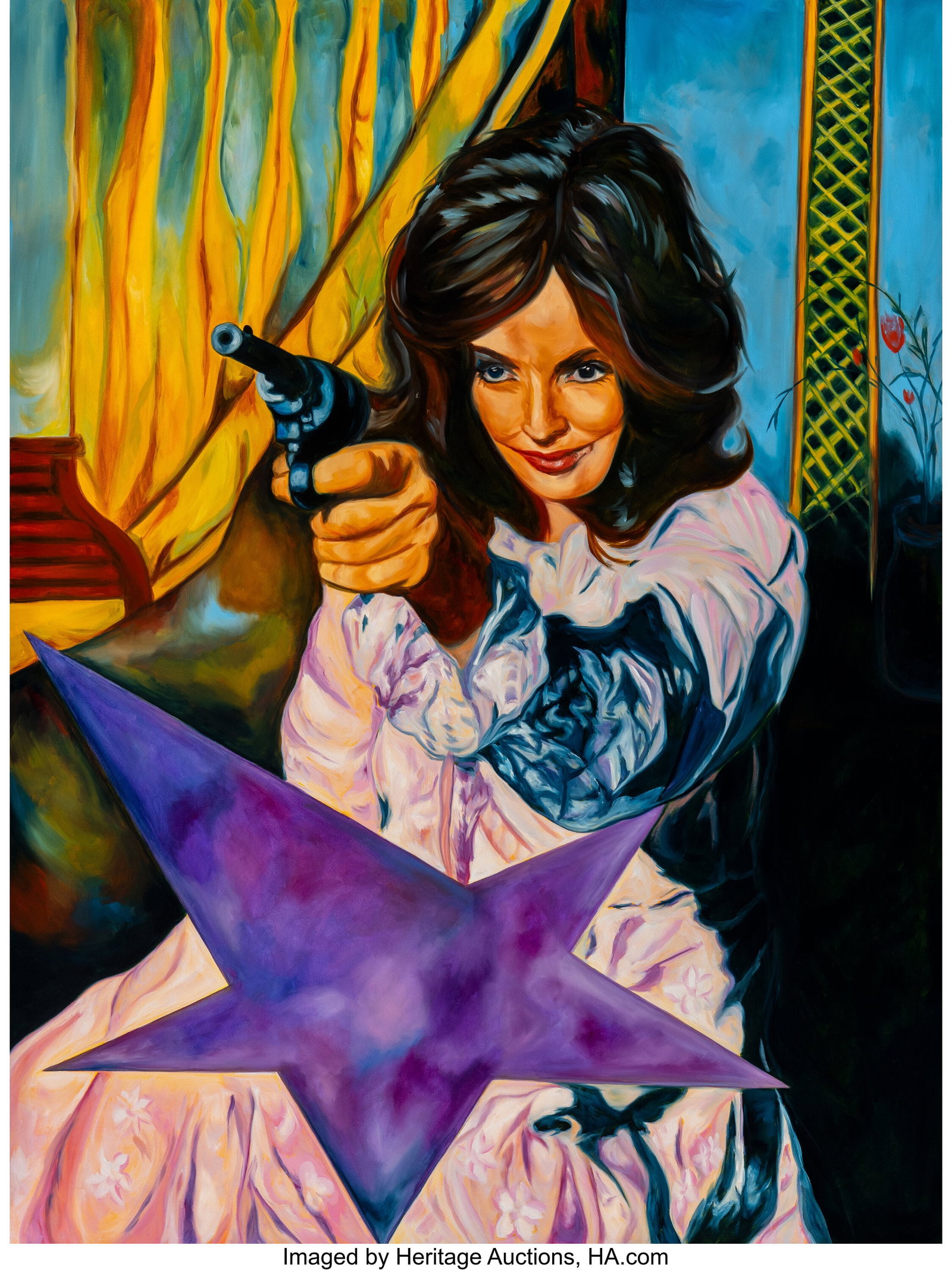 Laura Watters (b. 1989) The Raging Fire Consumes: Laura Watters (b. 1989) The Raging Fire Consumes the Arsonist, 2022 Oil and flashe on canvas 48 x 36 inches (121.9 x 91.4 cm) Signed and dated on the rev