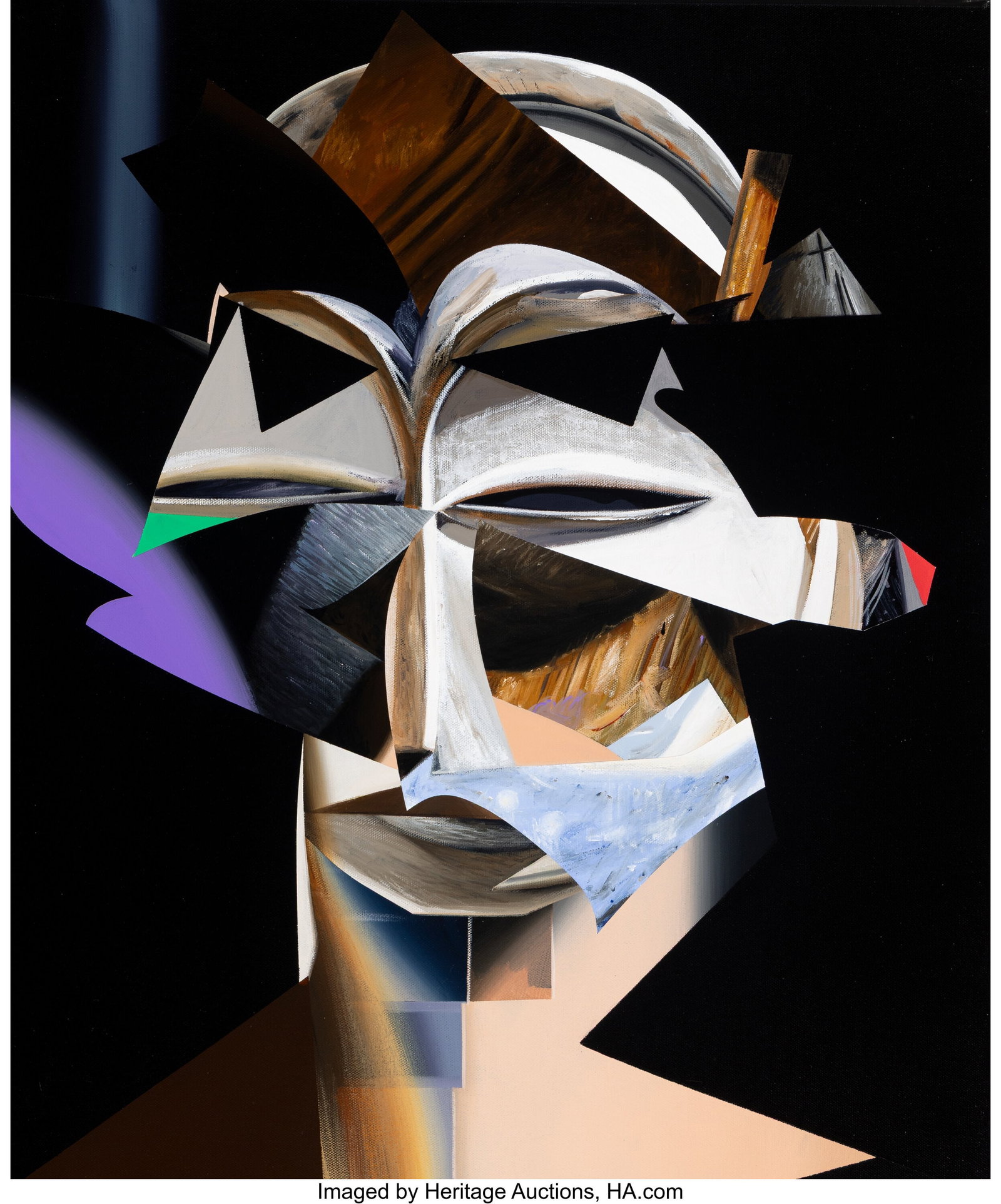 Fabrizio Acrieta (b. 1982) Moyo, 2021 Acrylic on: Fabrizio Acrieta (b. 1982) Moyo, 2021 Acrylic on canvas 23-1/2 x 19-1/2 inches (59.7 x 49.5 cm) Signed, titled, and dated on the