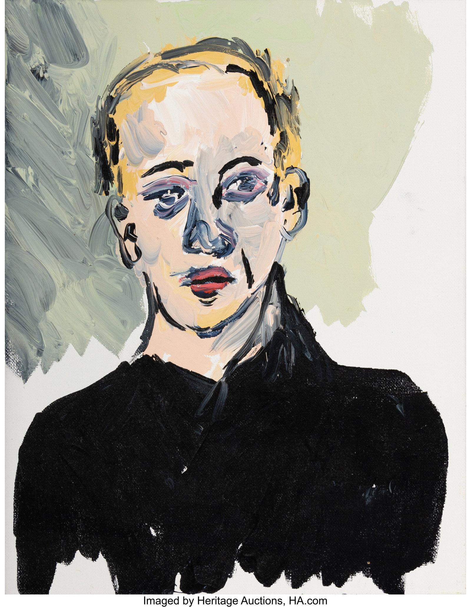 Joel Mesler (b. 1974) Bill, 2019 Acrylic on canv: Joel Mesler (b. 1974) Bill, 2019 Acrylic on canvas 14 x 11 inches (35.6 x 27.9 cm) Signed, titled, and dated verso: Joel Mesler / 2